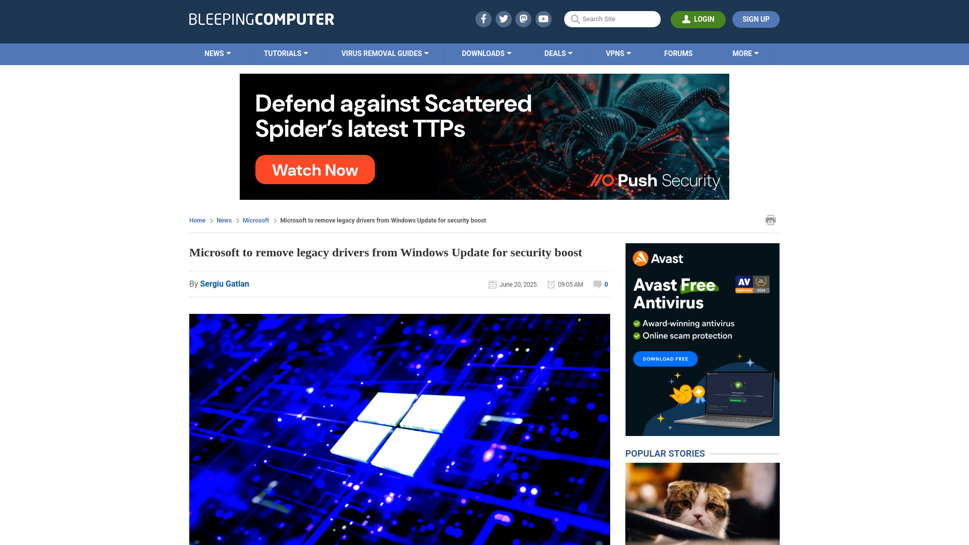 Microsoft to remove legacy drivers from Windows Update for security boost