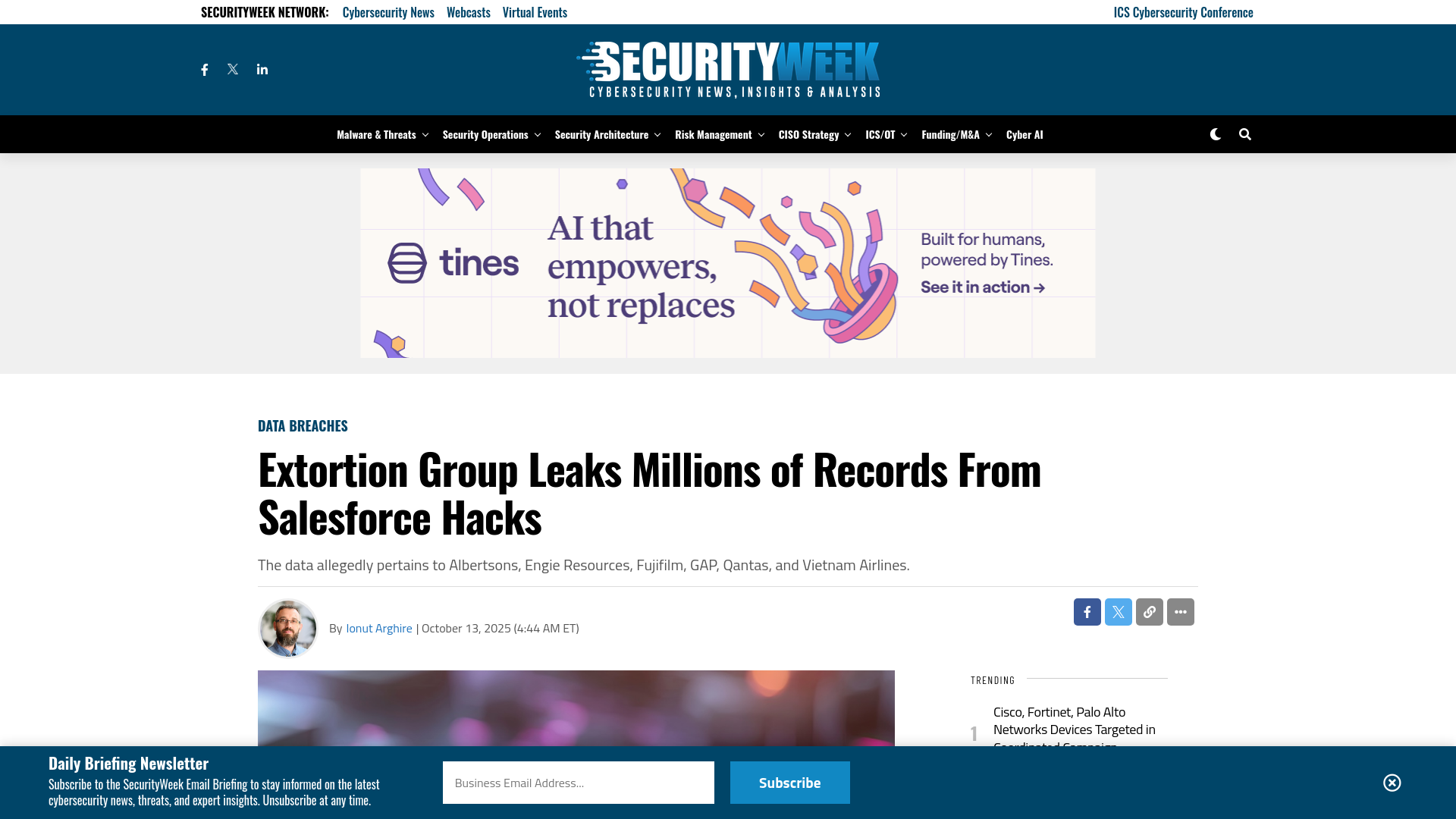 Extortion Group Leaks Millions of Records From Salesforce Hacks - SecurityWeek