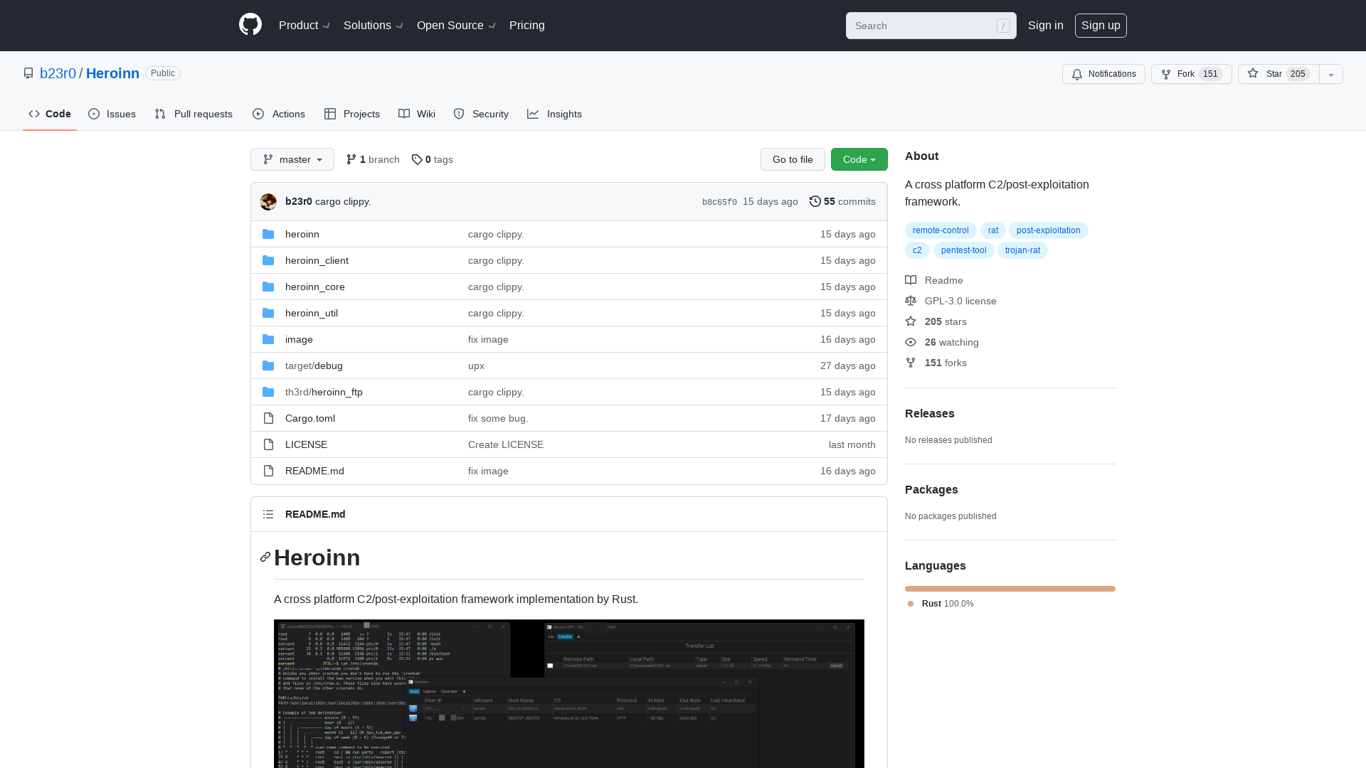 GitHub - b23r0/Heroinn: A cross platform C2/post-exploitation framework.