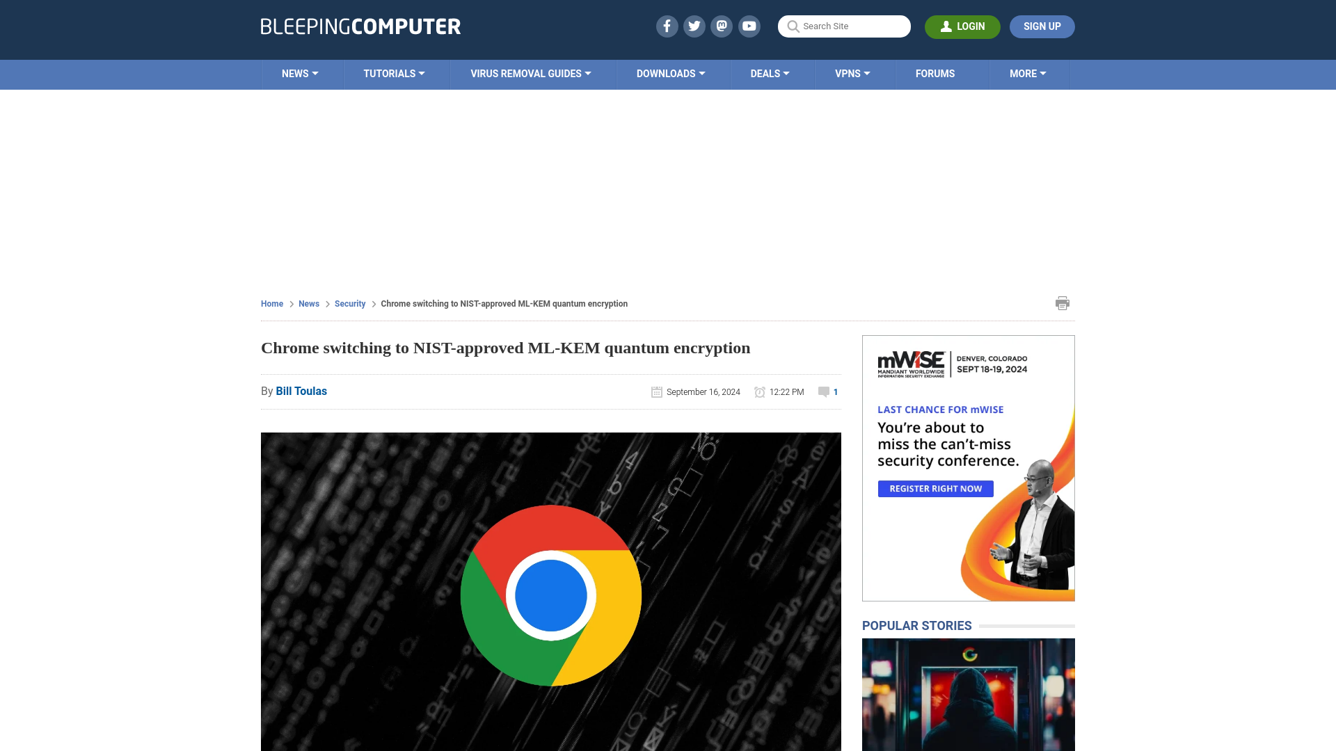 Chrome switching to NIST-approved ML-KEM quantum encryption