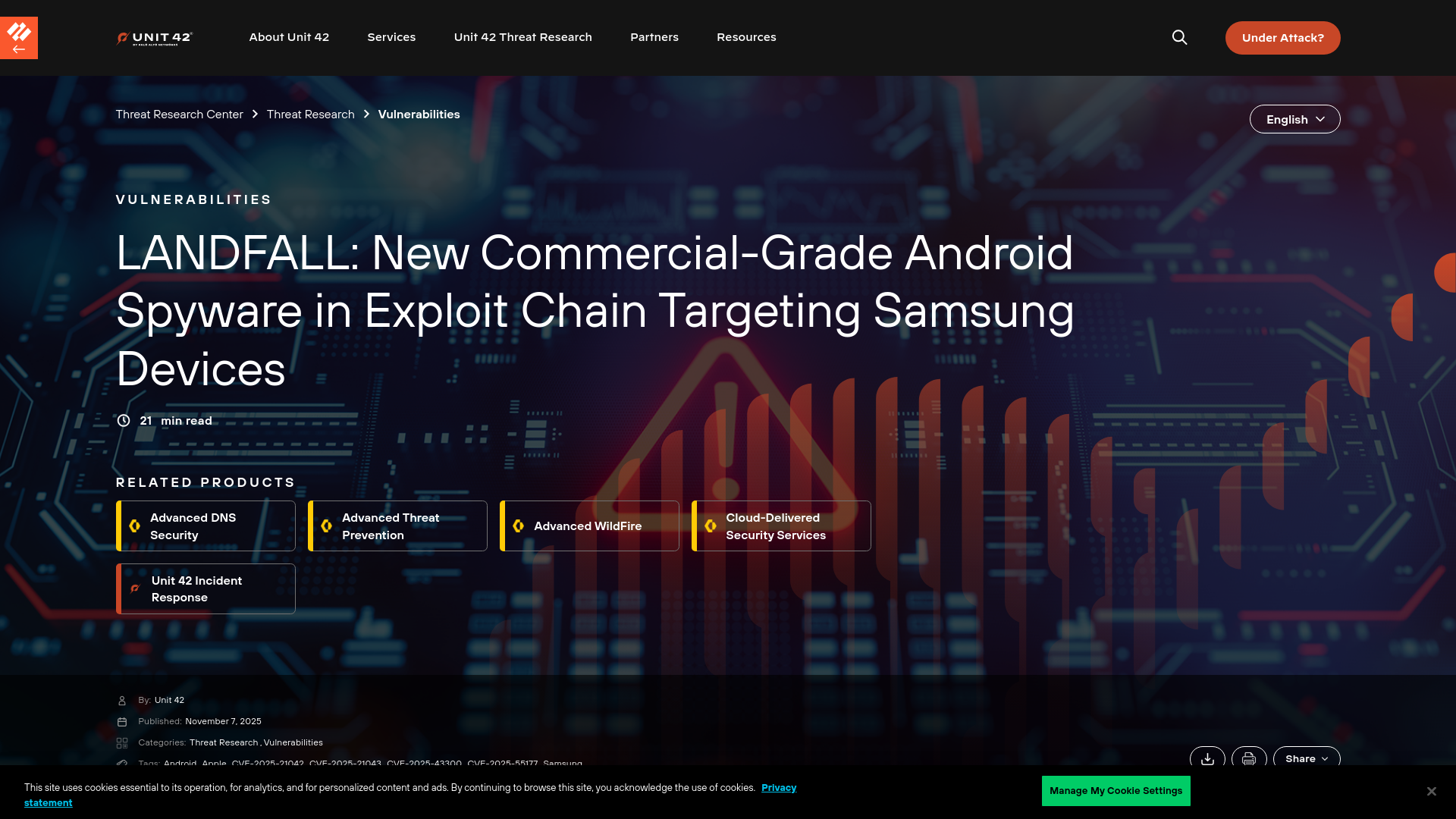 LANDFALL: New Commercial-Grade Android Spyware in Exploit Chain Targeting Samsung Devices