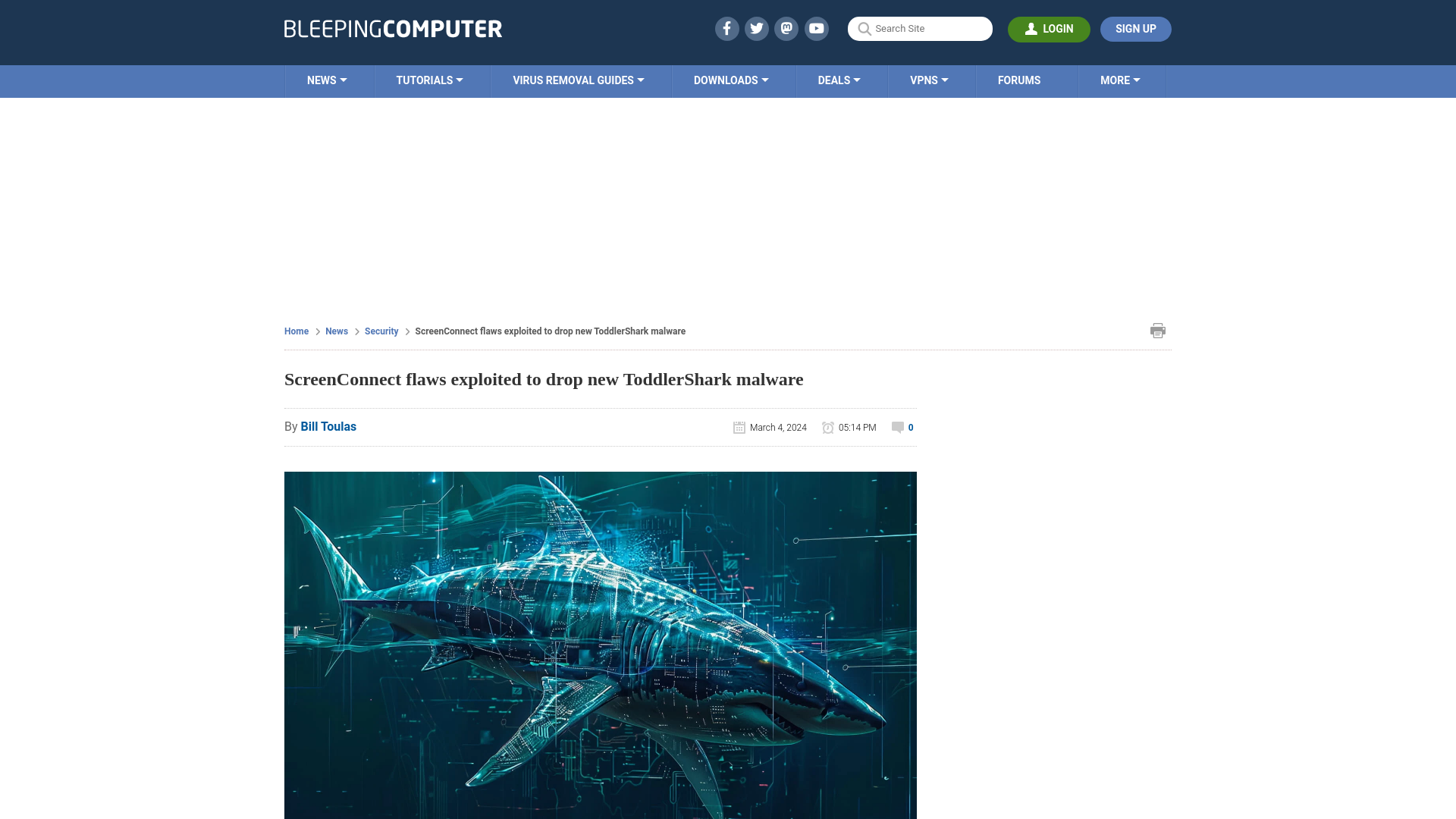 ScreenConnect flaws exploited to drop new ToddlerShark malware