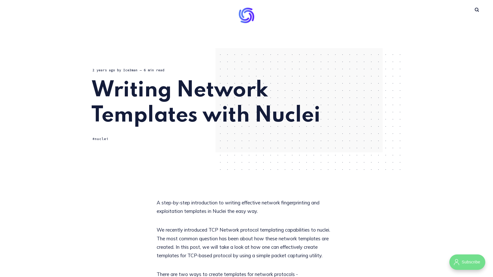 Writing Network Templates with Nuclei