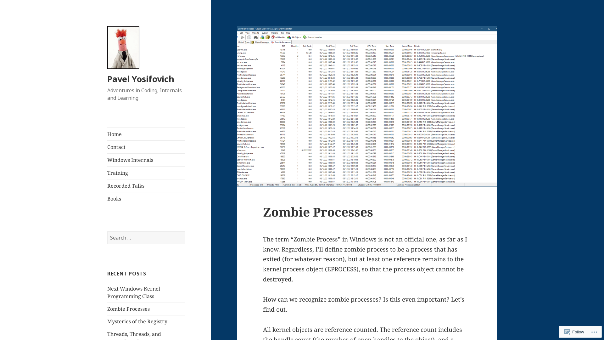 Zombie Processes – Pavel Yosifovich