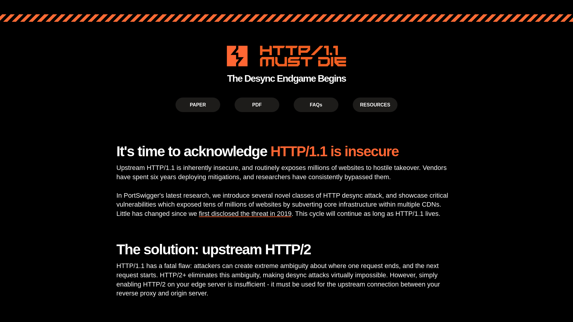 HTTP/1.1 Must Die