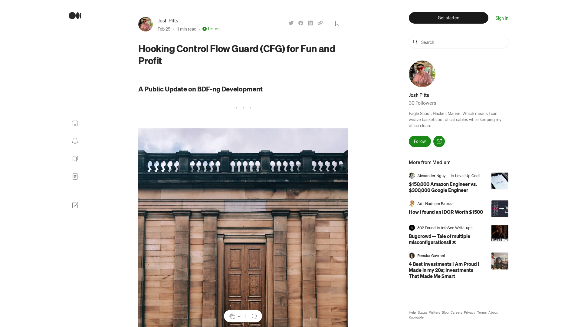 Hooking Control Flow Guard (CFG) for Fun and Profit | by Josh Pitts | Medium