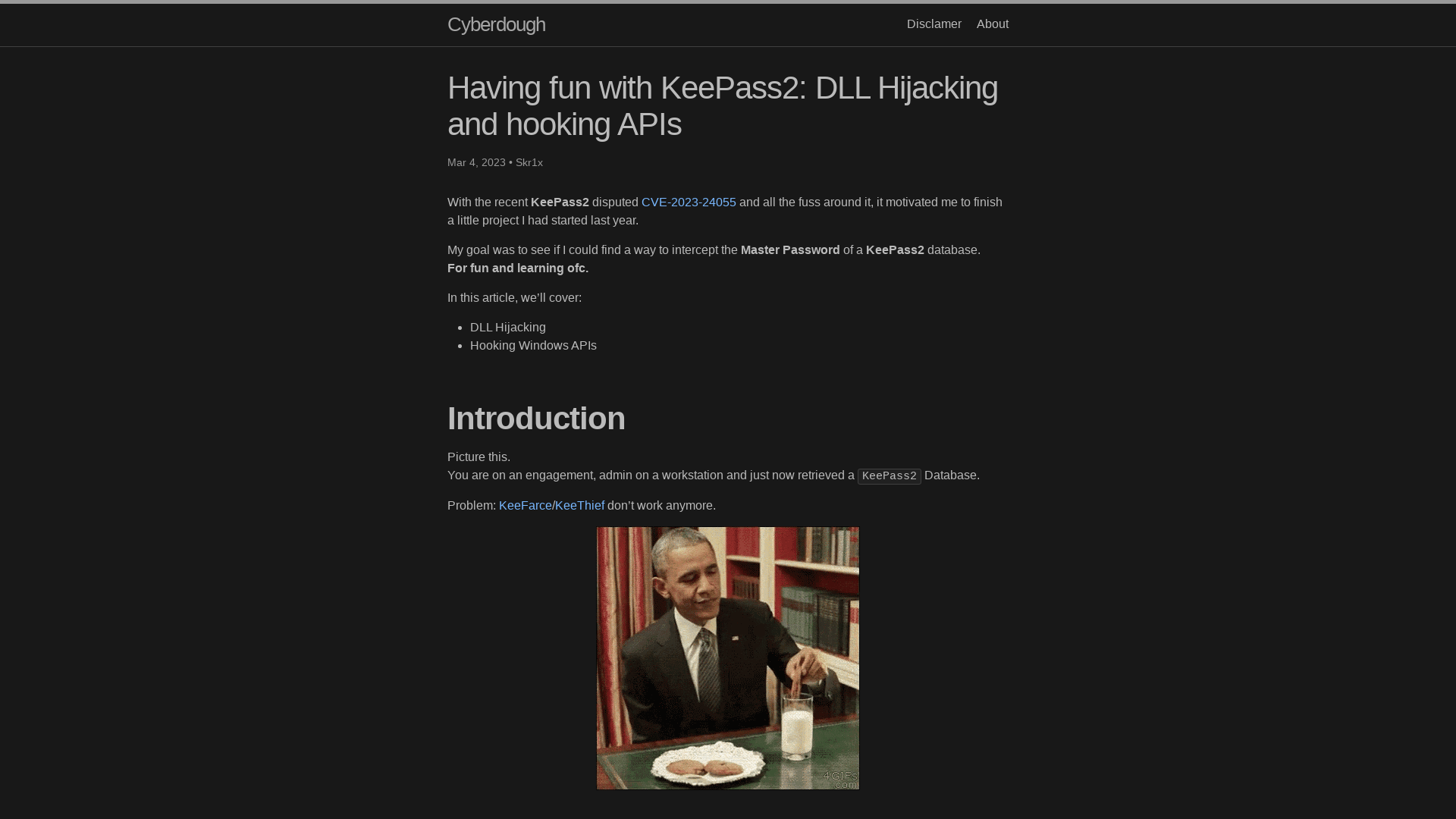 Having fun with KeePass2: DLL Hijacking and hooking APIs | Cyberdough