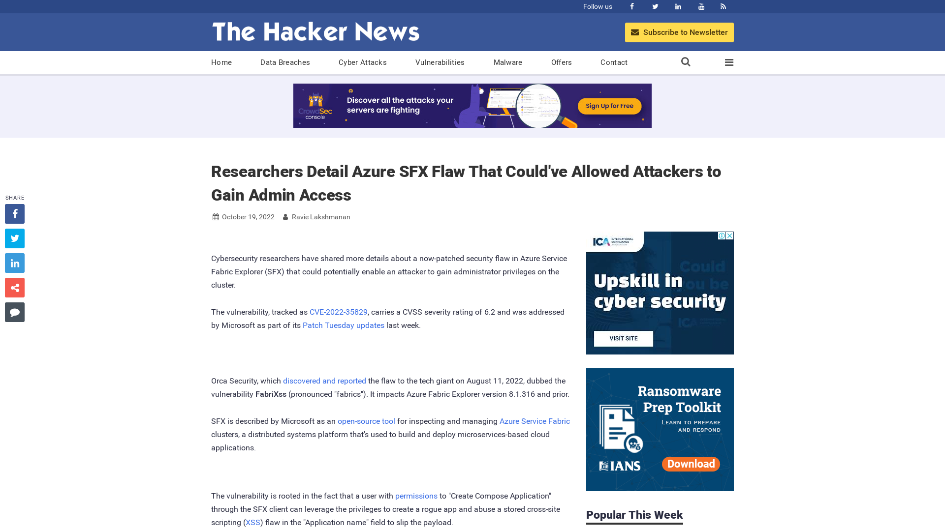Researchers Detail Azure SFX Flaw That Could've Allowed Attackers to Gain Admin Access
