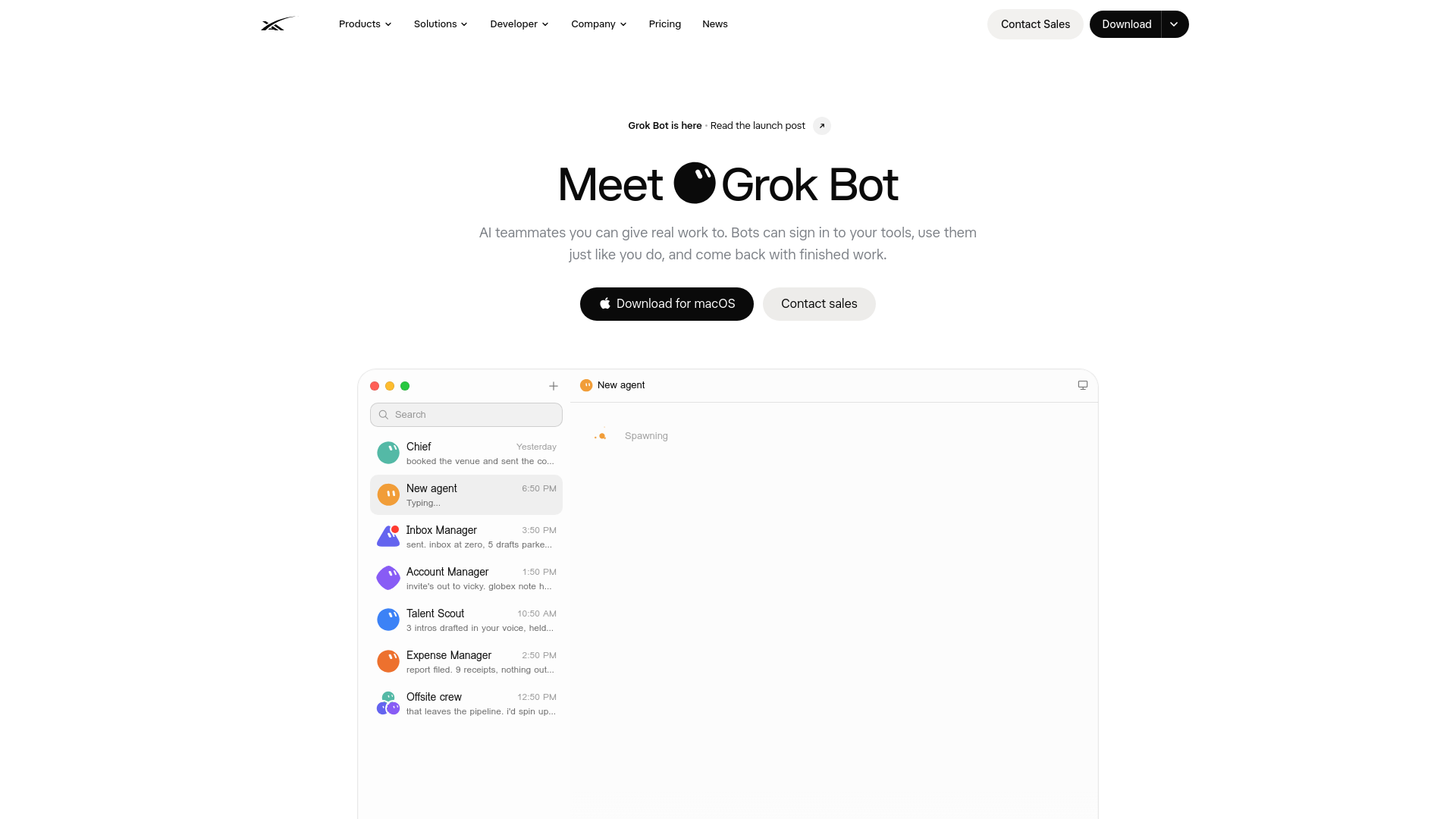 AI teammates that finish the work | Grok Bot
