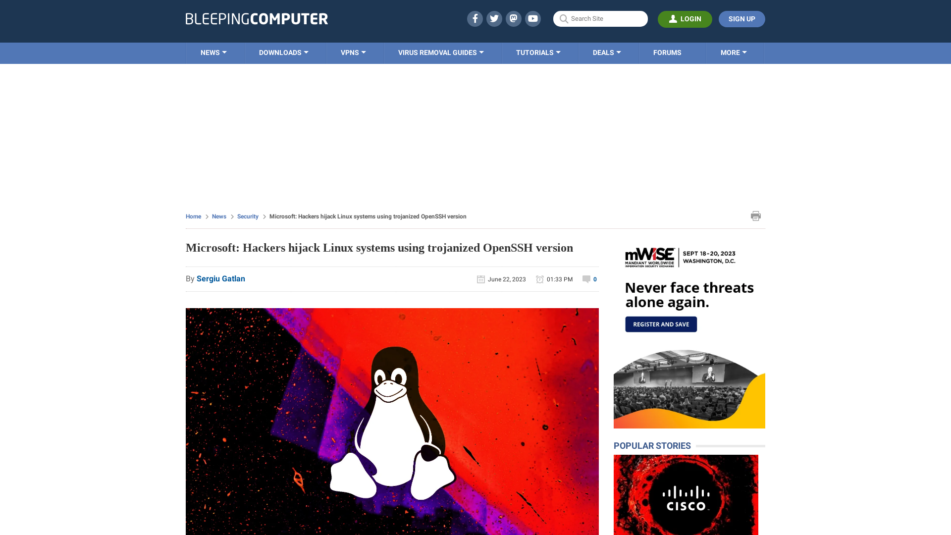 Microsoft: Hackers hijack Linux systems using trojanized OpenSSH version