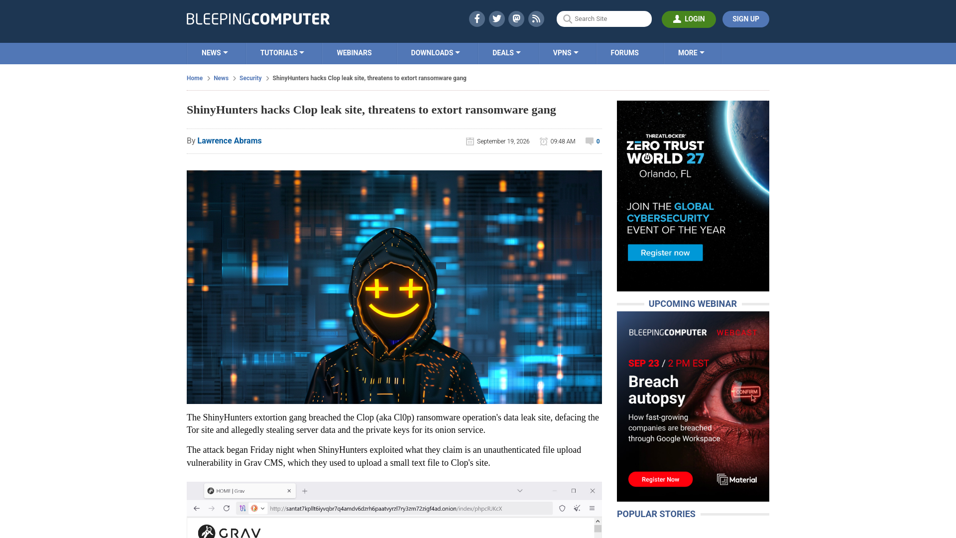 ShinyHunters hacks Clop leak site, threatens to extort ransomware gang
