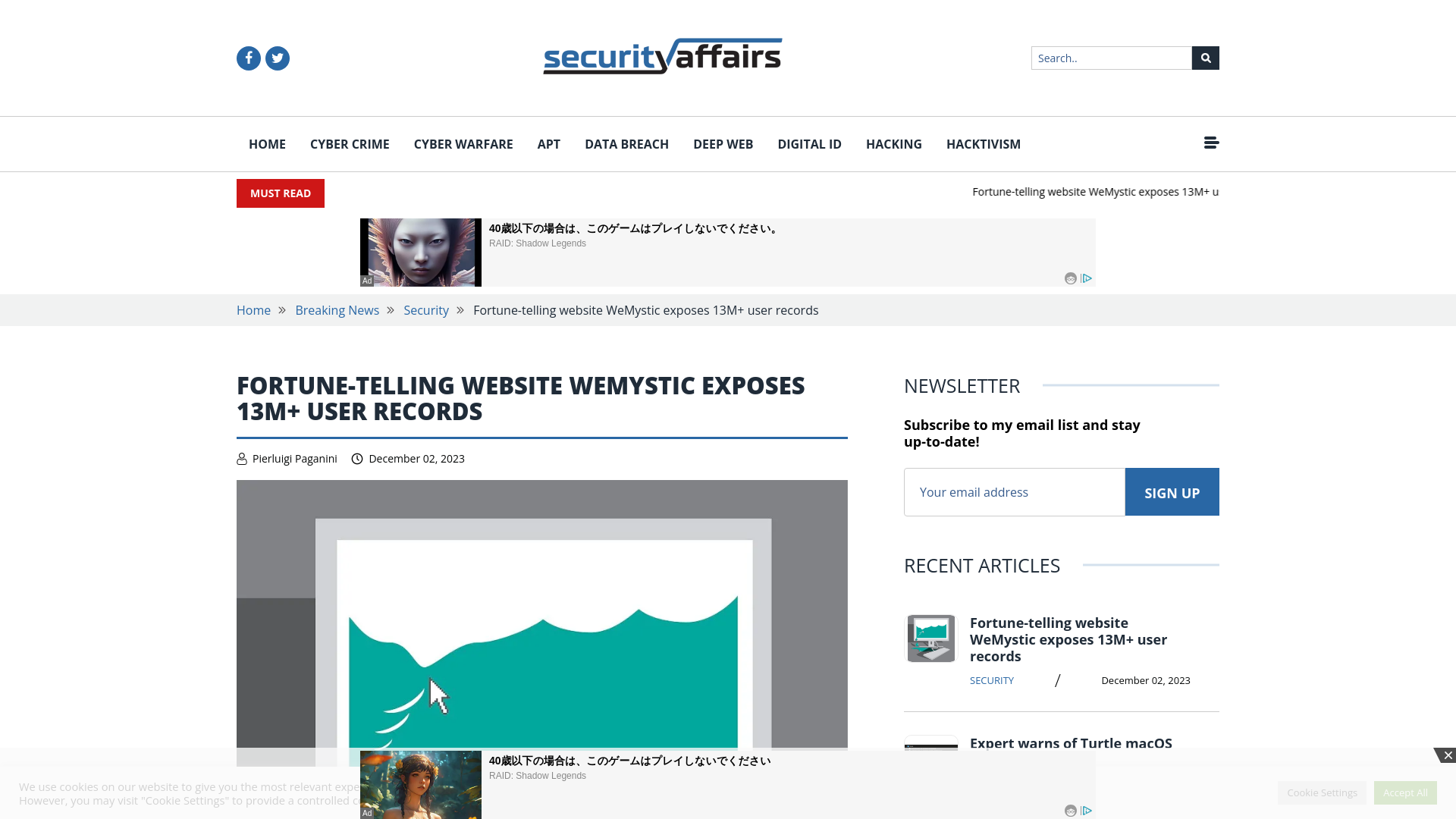 Fortune-telling website WeMystic exposes 13M+ user records