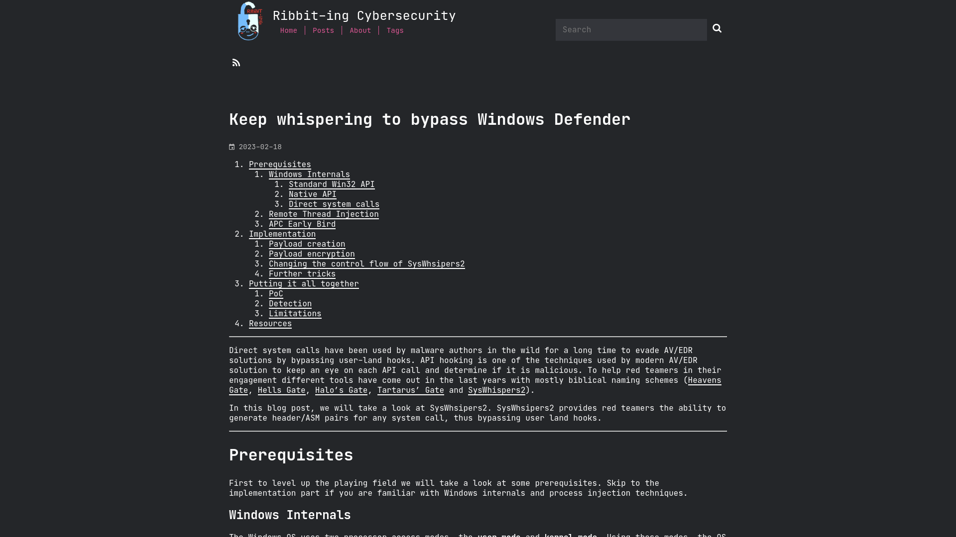 Keep whispering to bypass Windows Defender – Ribbit-ing Cybersecurity