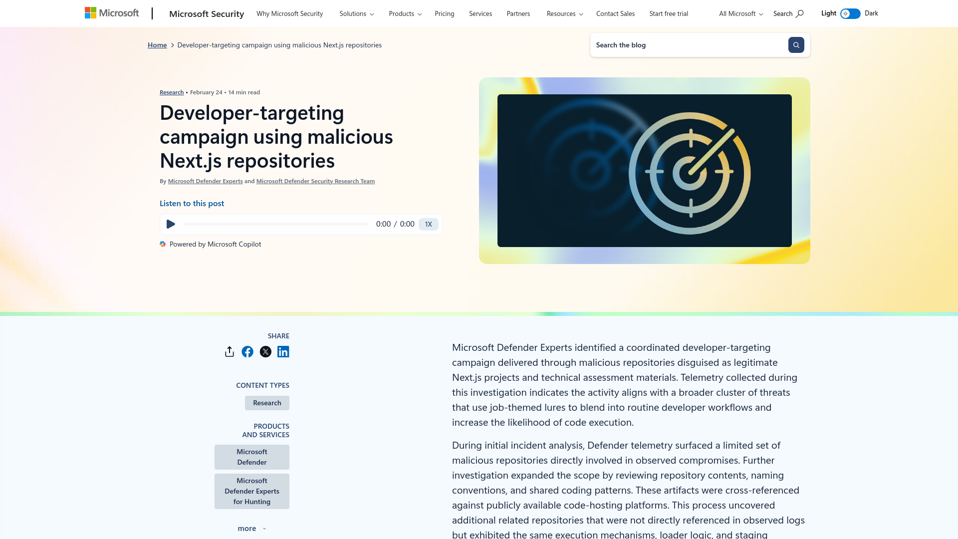 Developer-targeting campaign using malicious Next.js repositories | Microsoft Security Blog