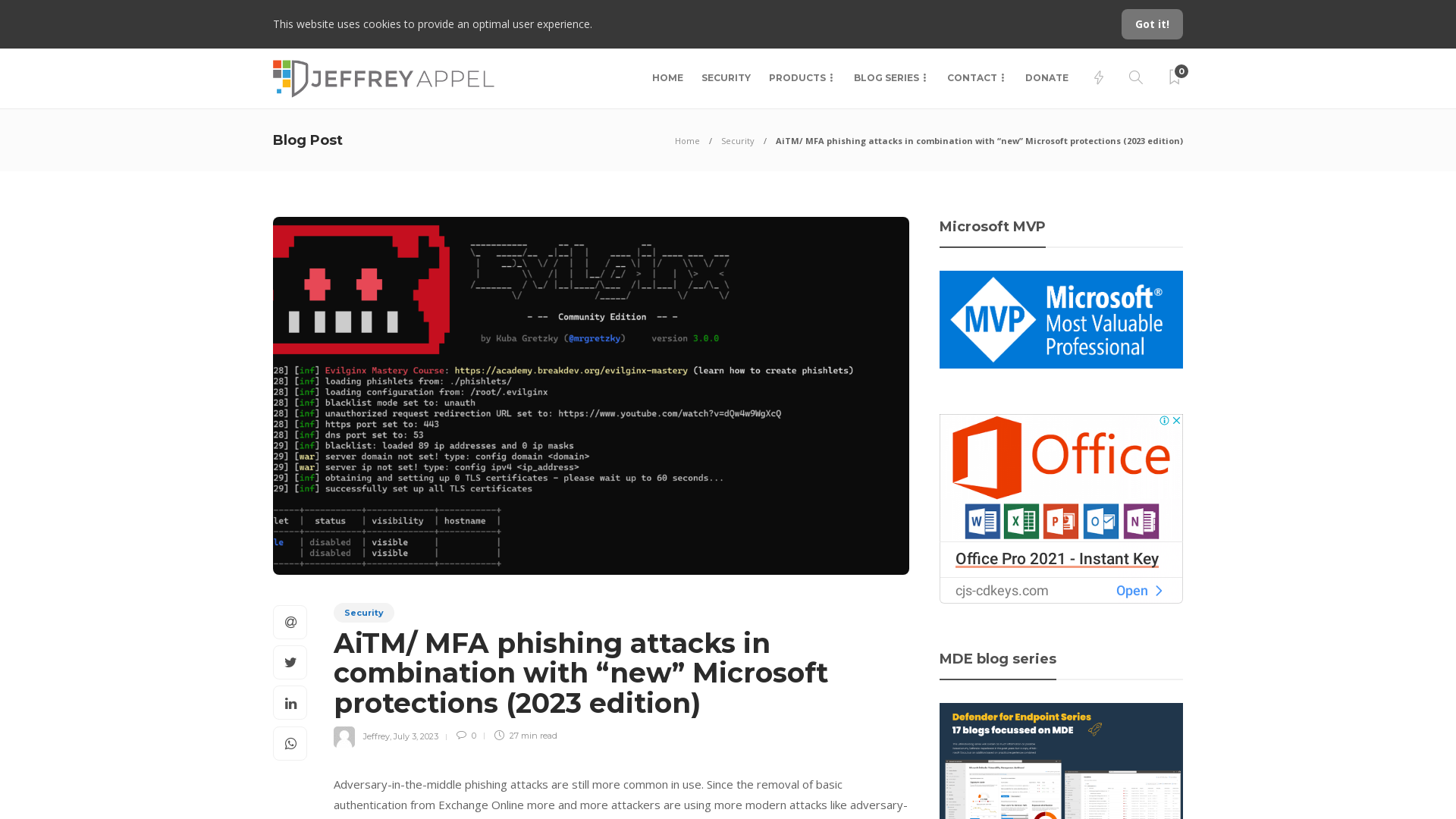 AiTM/ MFA phishing attacks in combination with "new" Microsoft protections (2023 edition)
