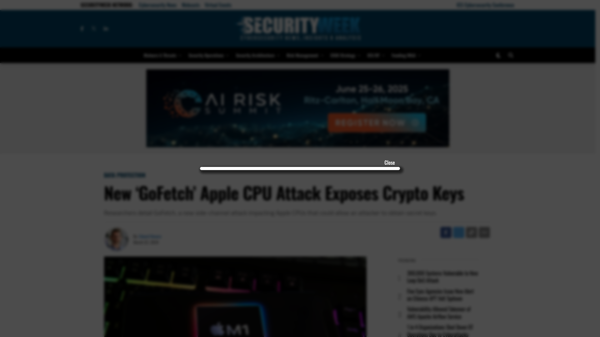 New 'GoFetch' Apple CPU Attack Exposes Crypto Keys  - SecurityWeek