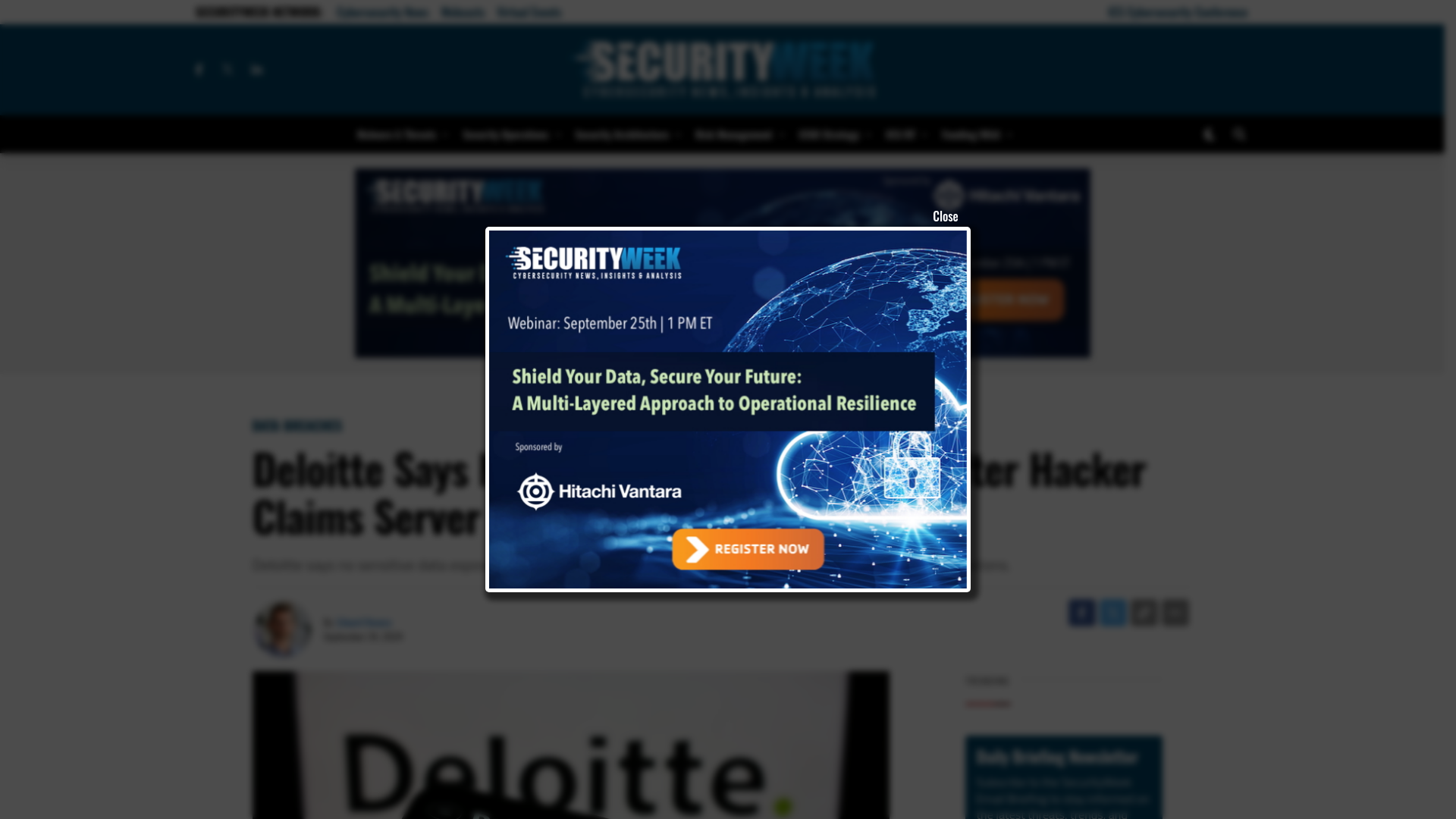 Deloitte Says No Threat to Sensitive Data After Hacker Claims Server Breach - SecurityWeek