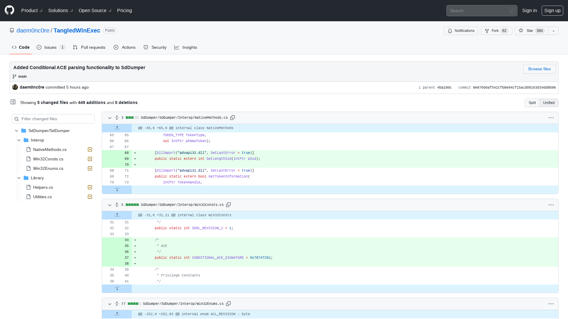 Added Conditional ACE parsing functionality to SdDumper · daem0nc0re/TangledWinExec@8e87600 · GitHub