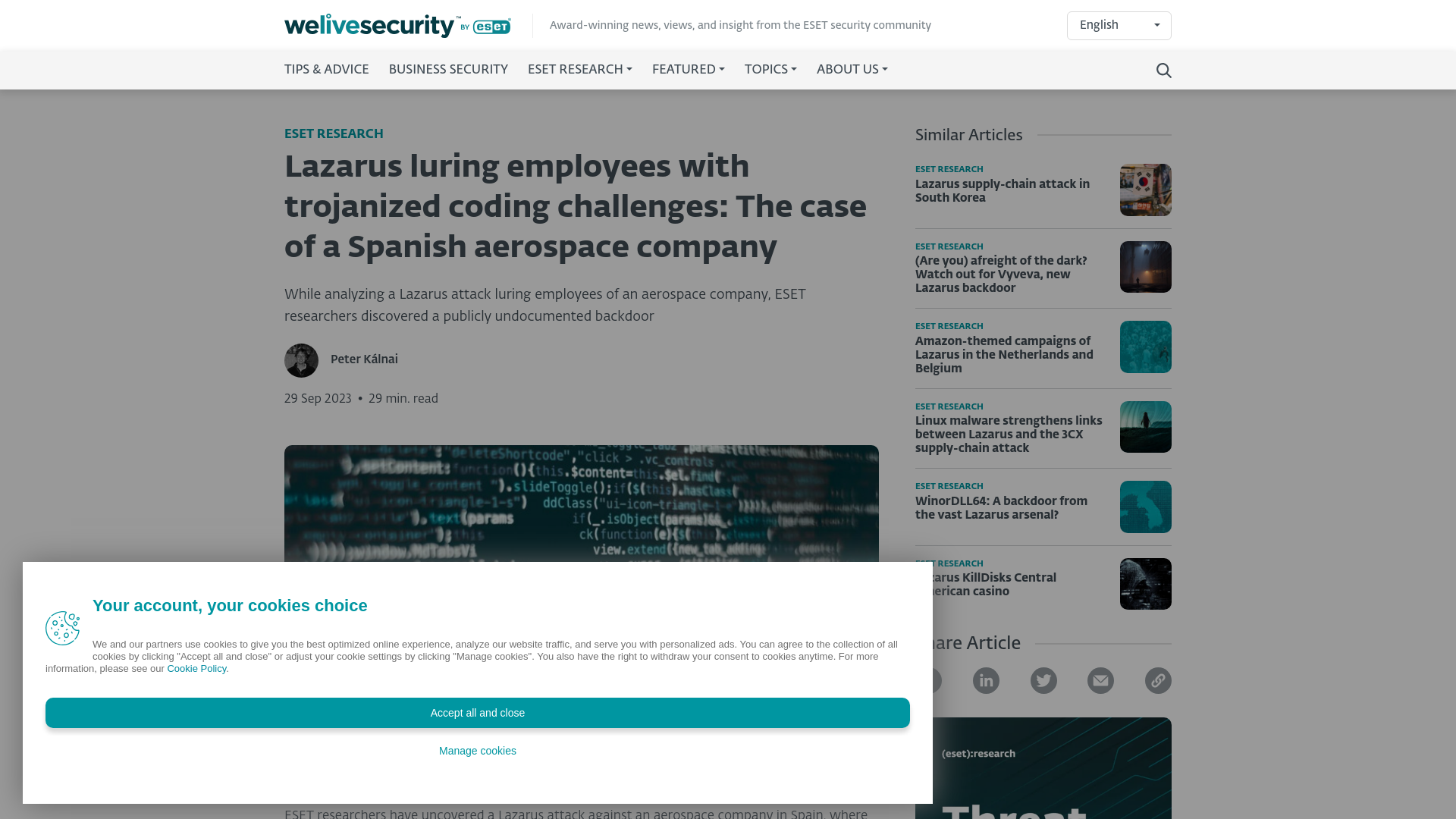 Lazarus luring employees with trojanized coding challenges: The case of a Spanish aerospace company