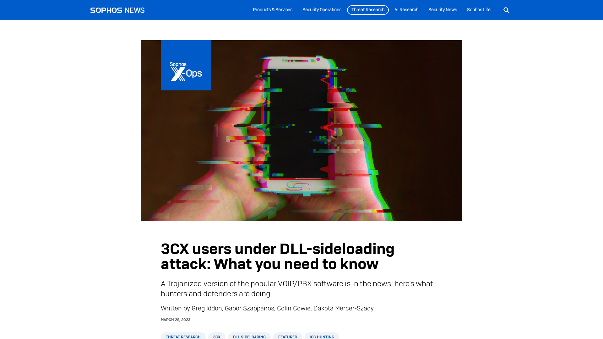 3CX users under DLL-sideloading attack: What you need to know – Sophos News