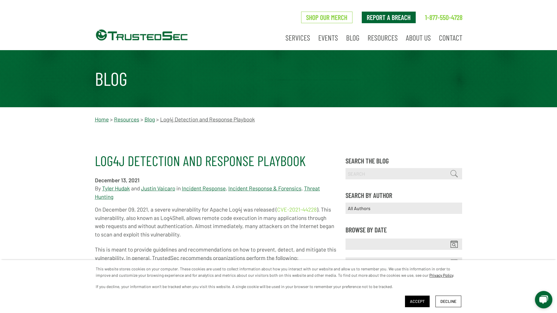 Log4j Detection and Response Playbook - TrustedSec