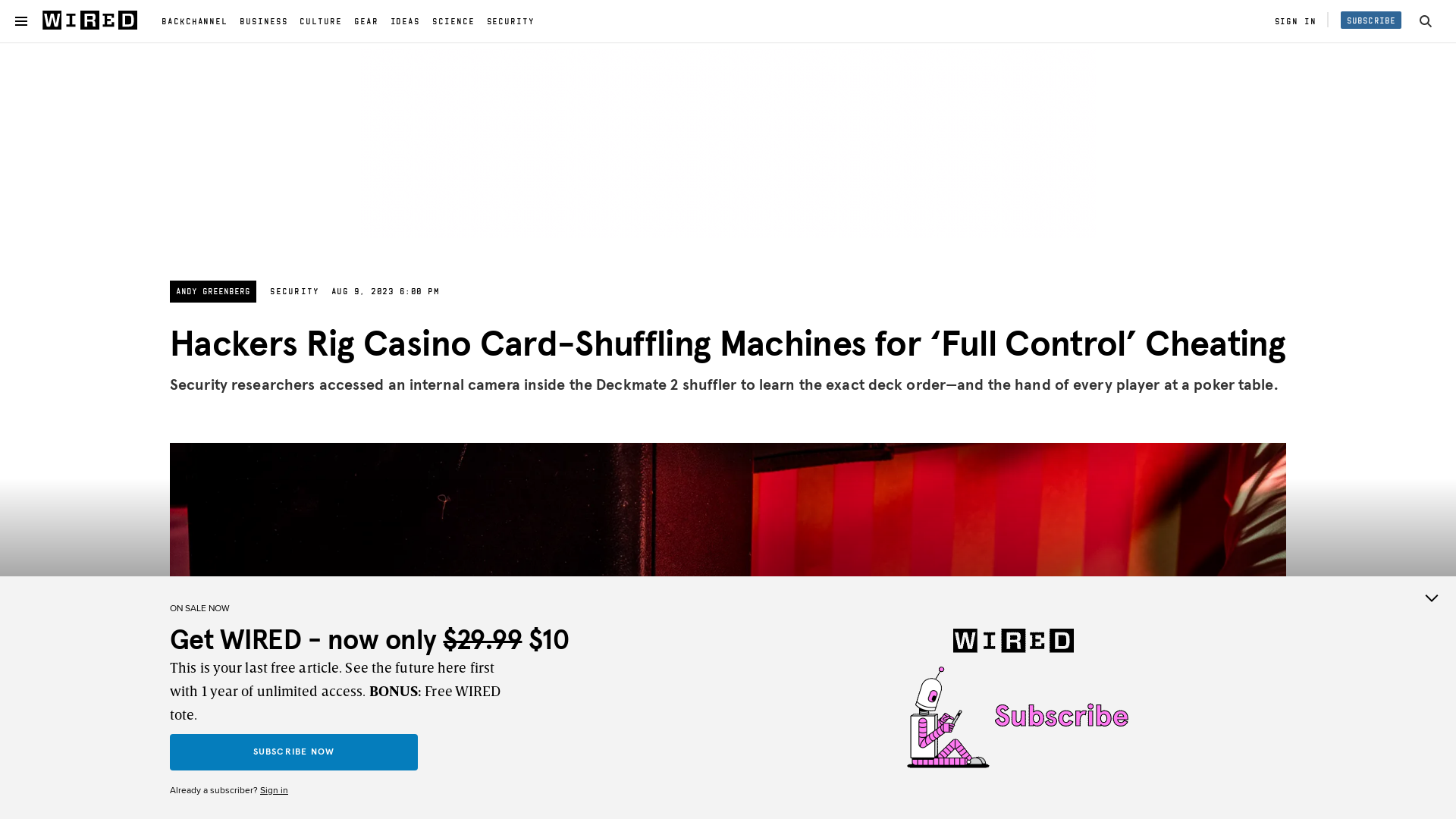 Hackers Rig Casino Card-Shuffling Machines for ‘Full Control’ Cheating | WIRED