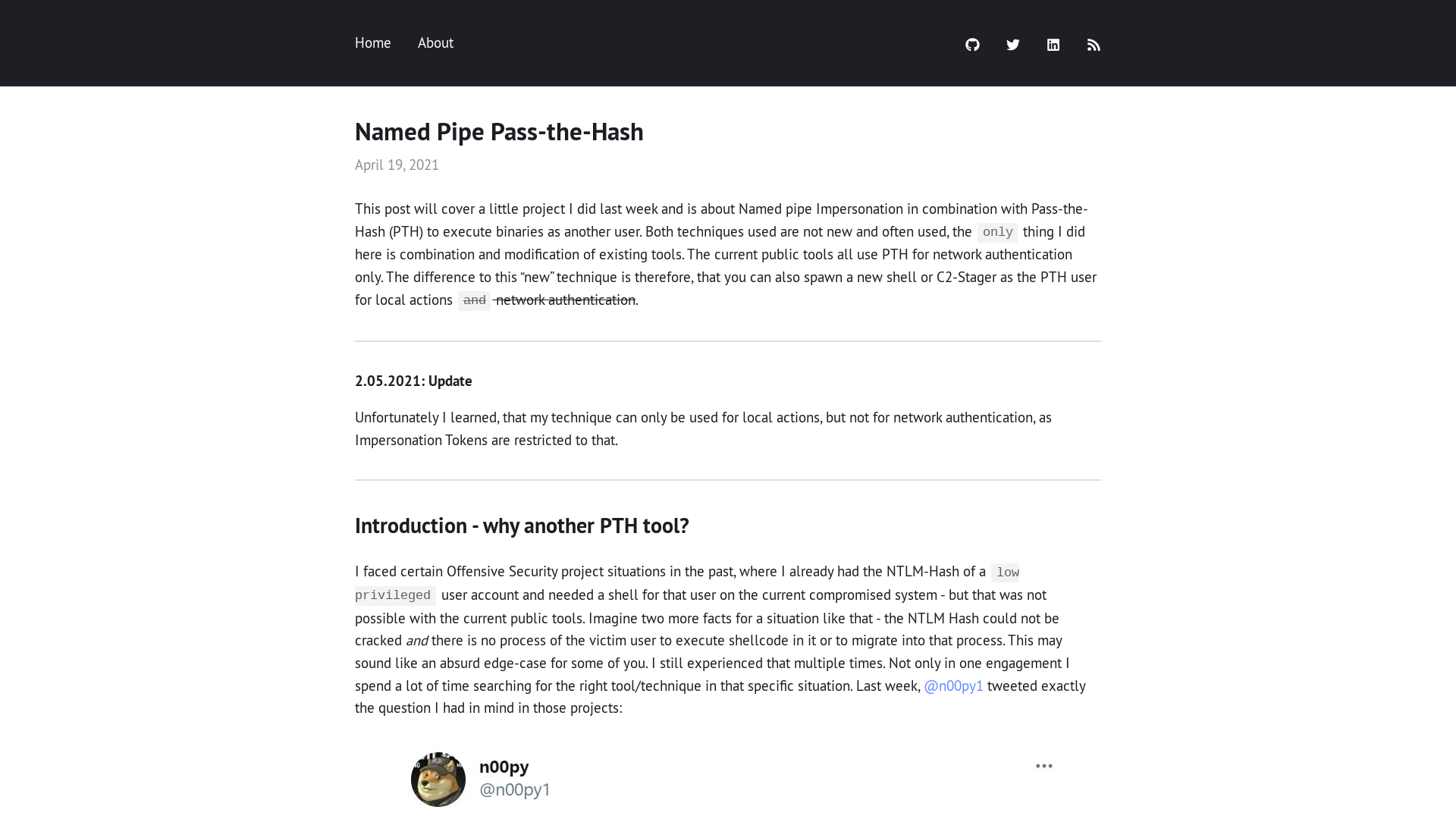 Named Pipe Pass-the-Hash | S3cur3Th1sSh1t