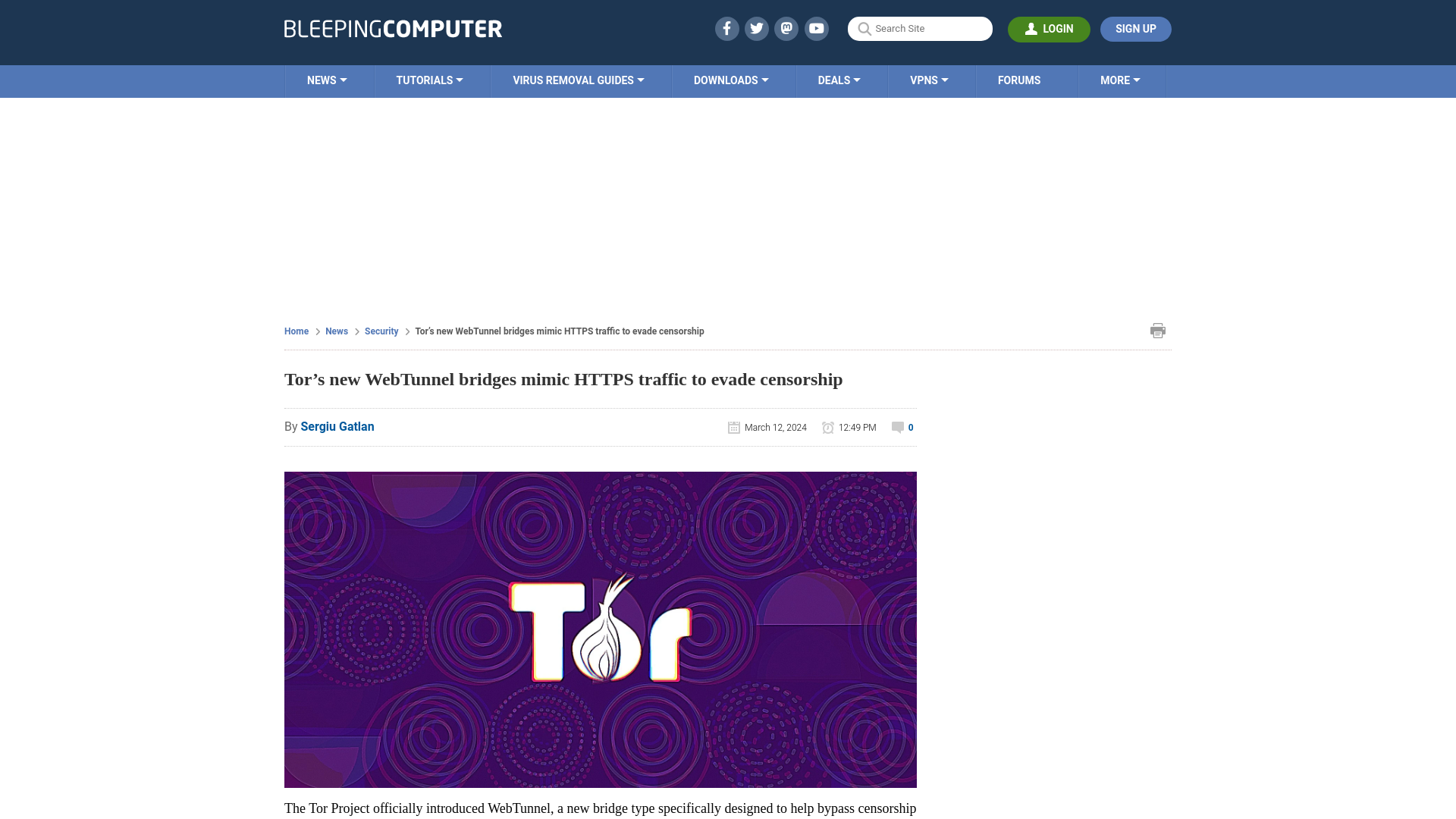 Tor’s new WebTunnel bridges mimic HTTPS traffic to evade censorship