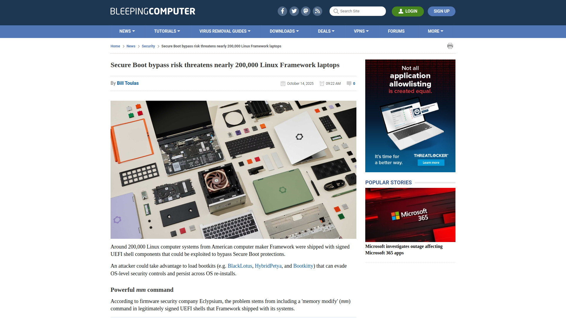 Secure Boot bypass risk threatens nearly 200,000 Linux Framework laptops