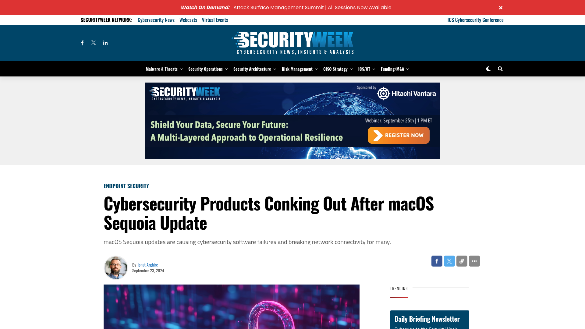 Cybersecurity Products Conking Out After macOS Sequoia Update - SecurityWeek