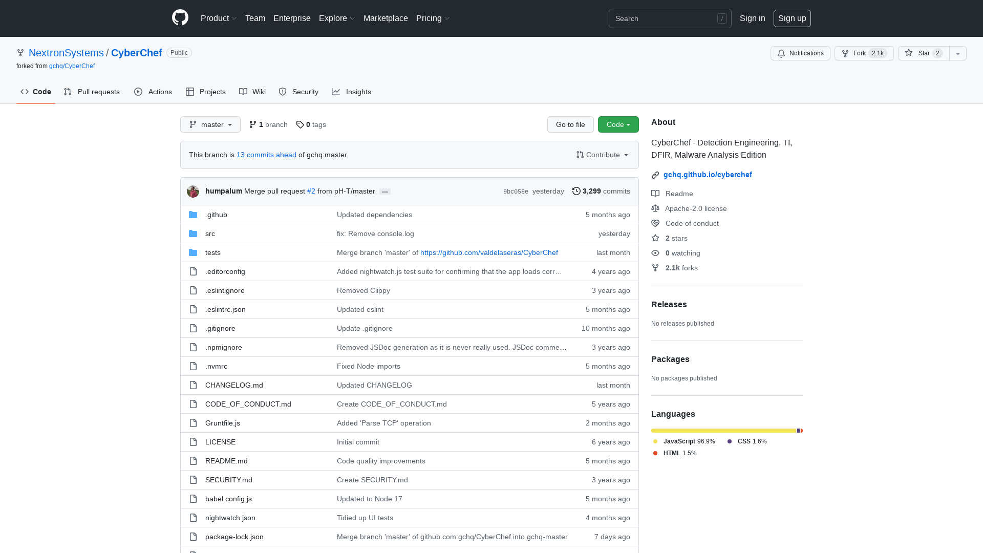 GitHub - NextronSystems/CyberChef: CyberChef - Detection Engineering, TI, DFIR, Malware Analysis Edition