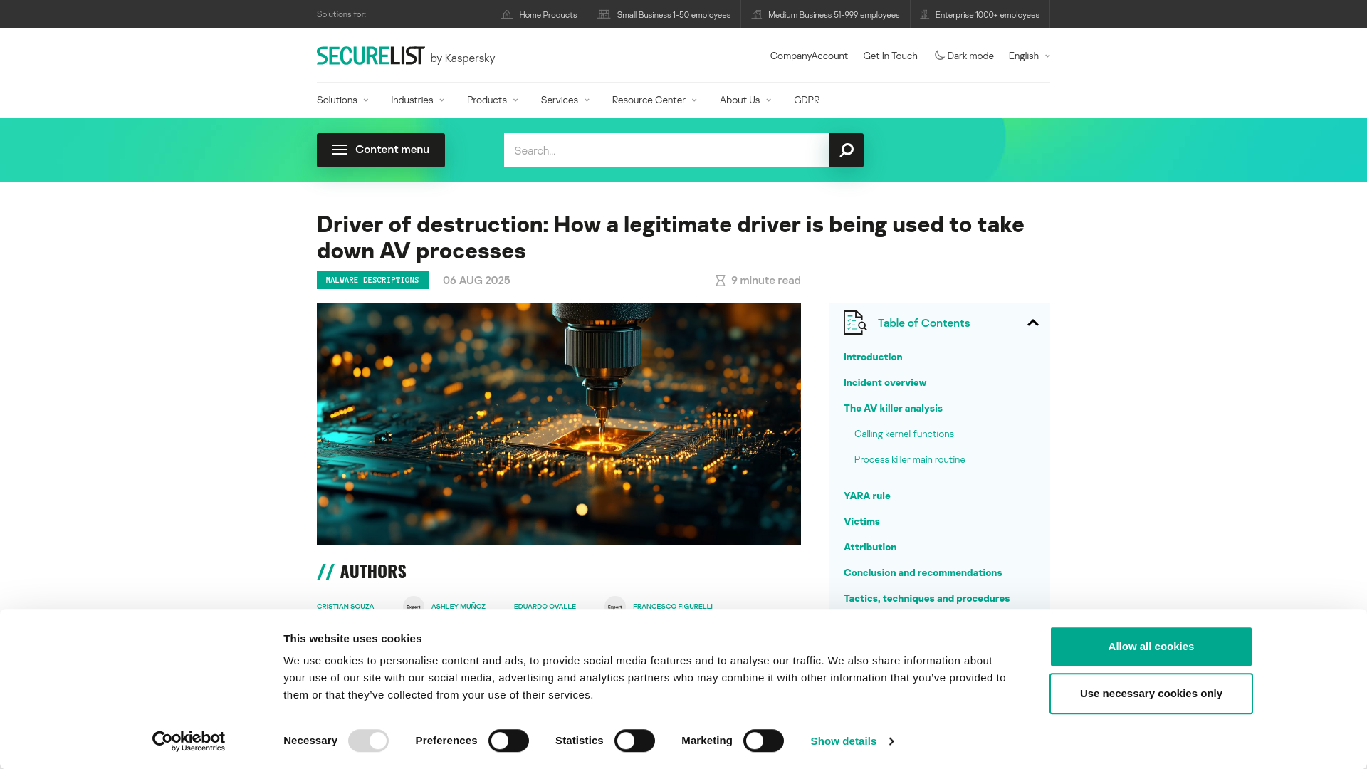 ThrottleStop driver abused to terminate AV processes | Securelist