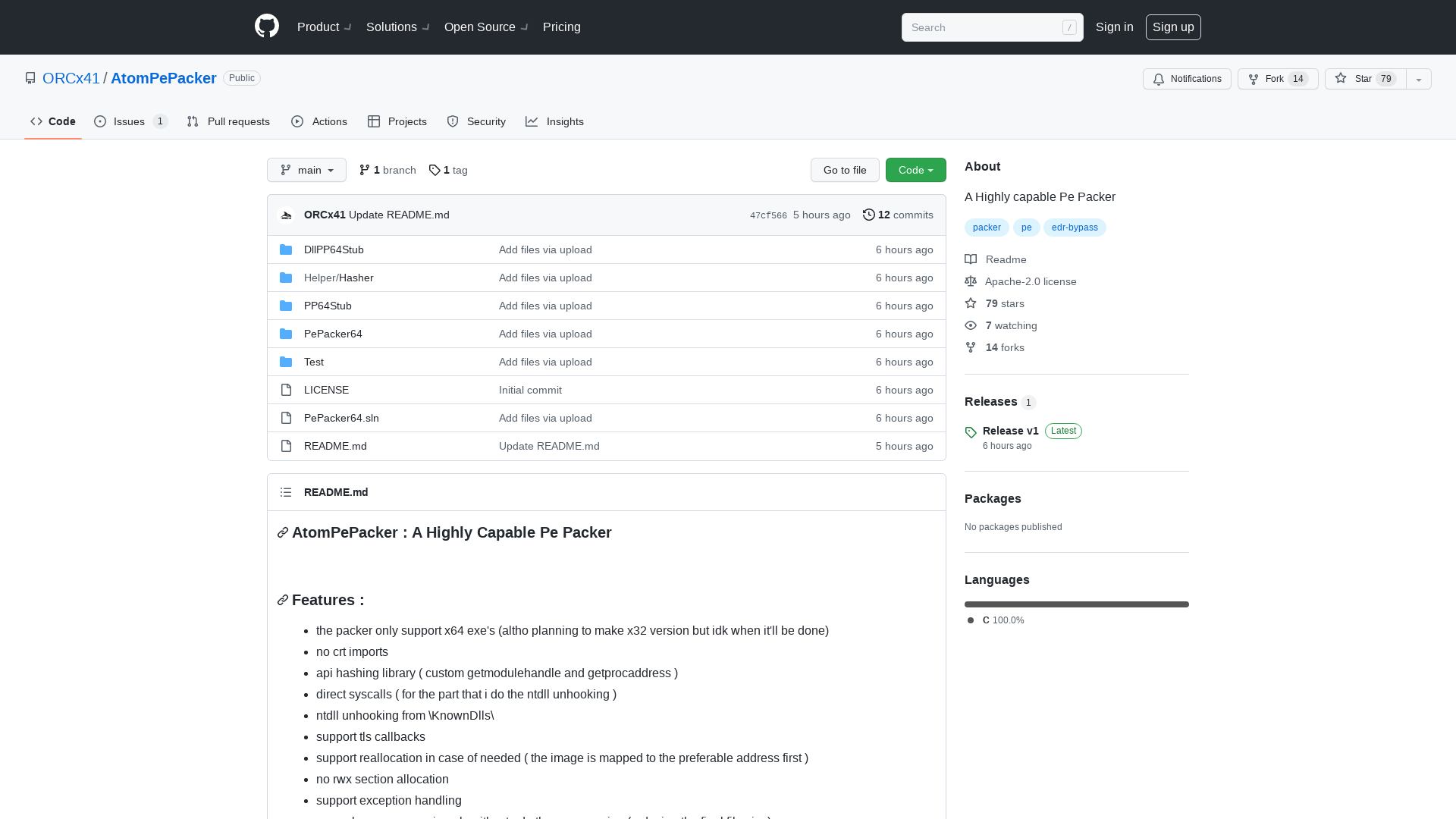 GitHub - ORCx41/AtomPePacker: A Highly capable Pe Packer