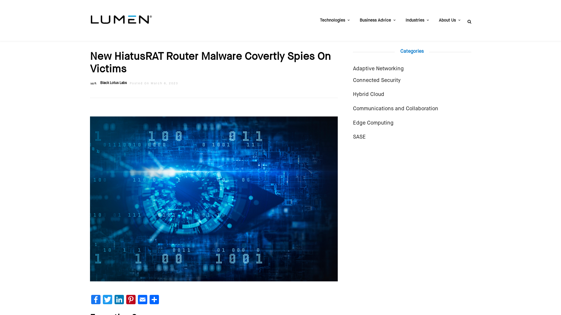 New HiatusRAT router malware covertly spies on victims - Lumen