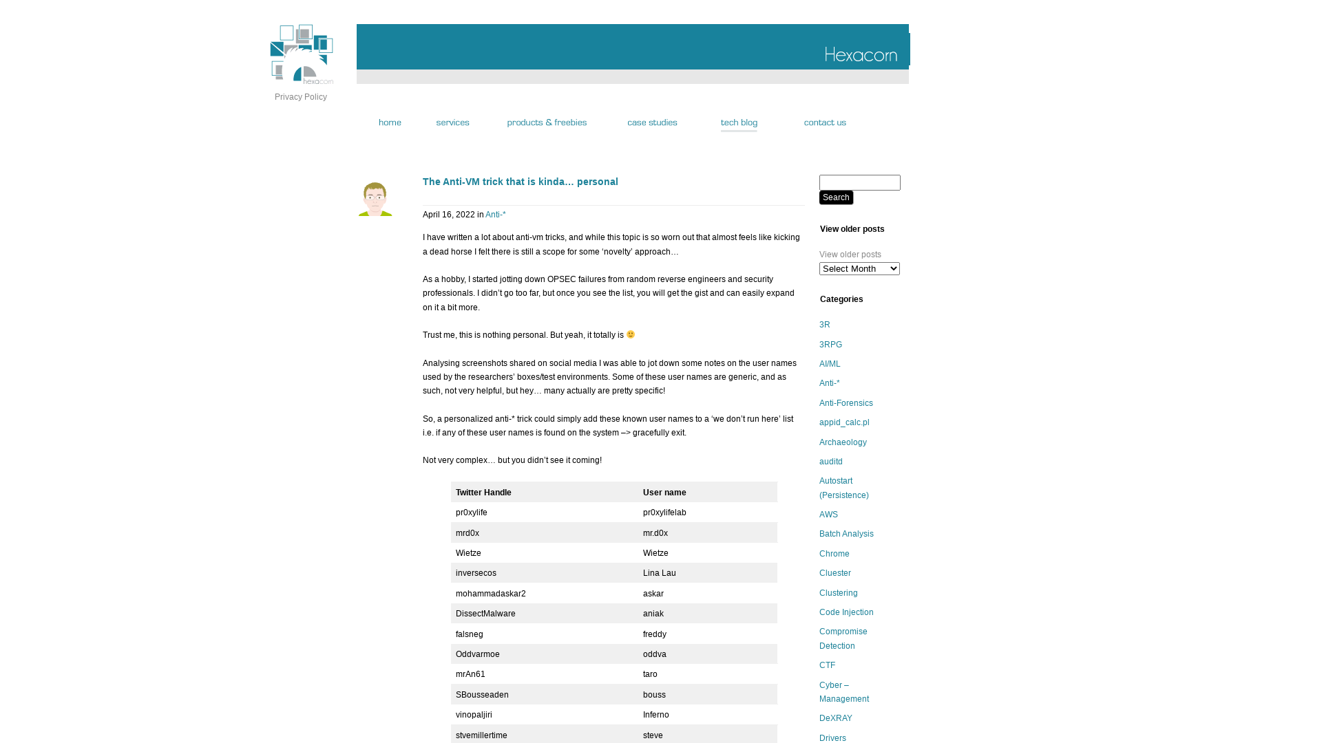 Hexacorn | Blog The Anti-VM trick that is kinda… personal