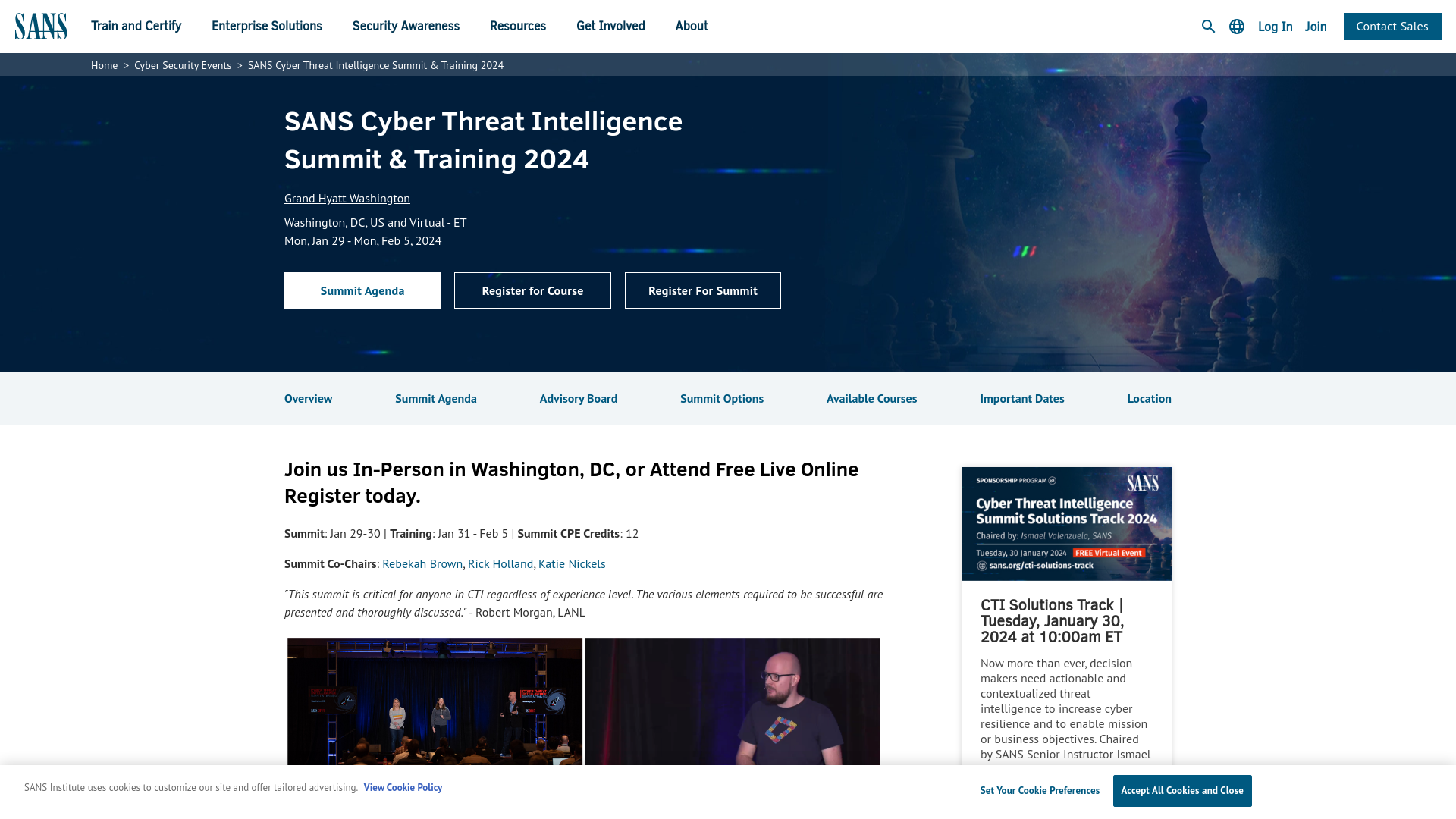 SANS Cyber Threat Intelligence Summit & Training 2024 - Live Online | Cyber security training courses | SANS Institute