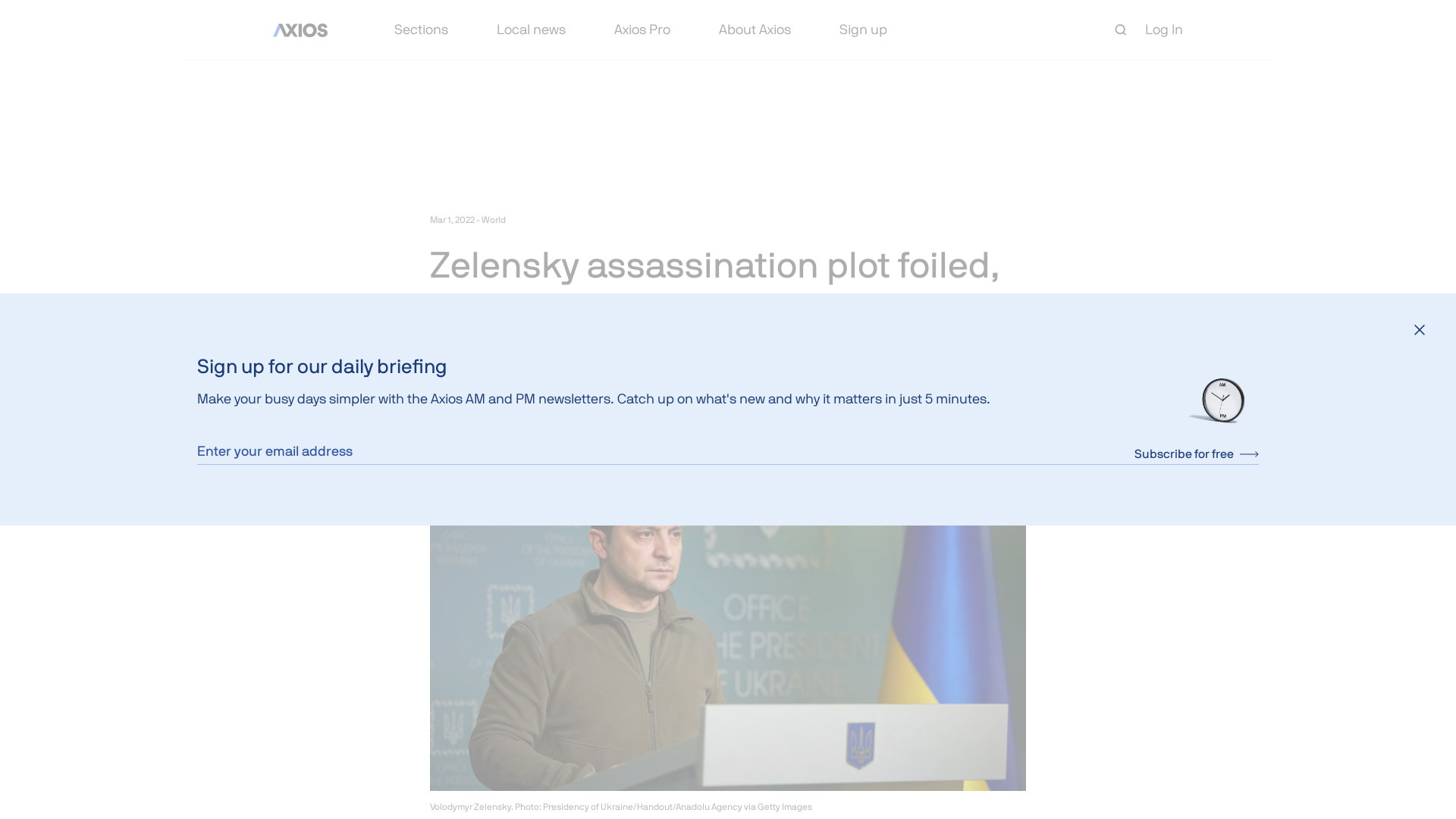 Zelensky assassination plot foiled, Ukrainian authorities say