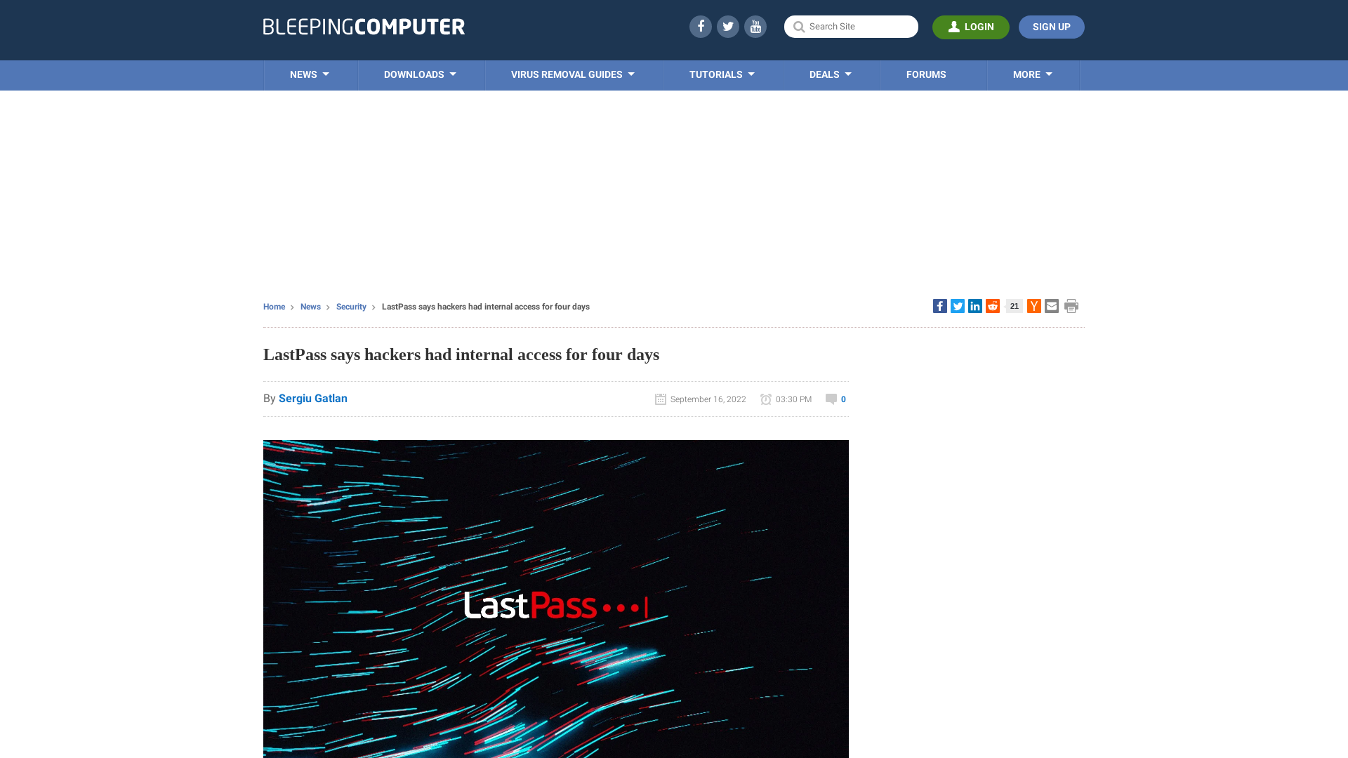 LastPass says hackers had internal access for four days