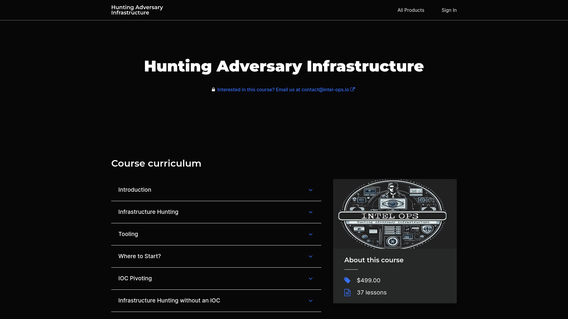 Hunting Adversary Infrastructure Training Course