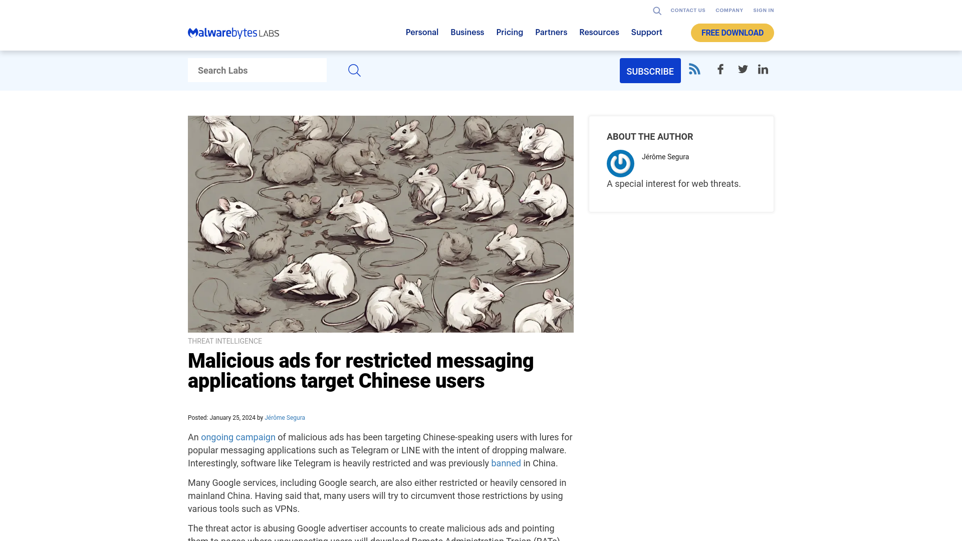 Malicious ads for restricted messaging applications target Chinese users | Malwarebytes