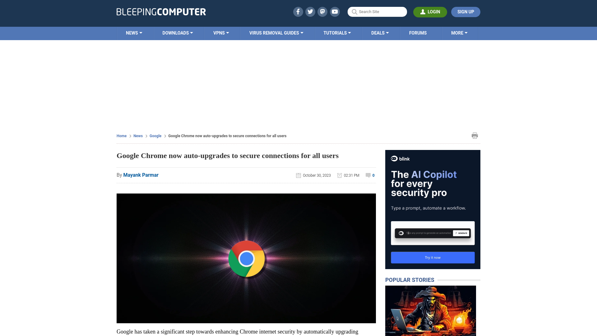 Google Chrome now auto-upgrades to secure connections for all users