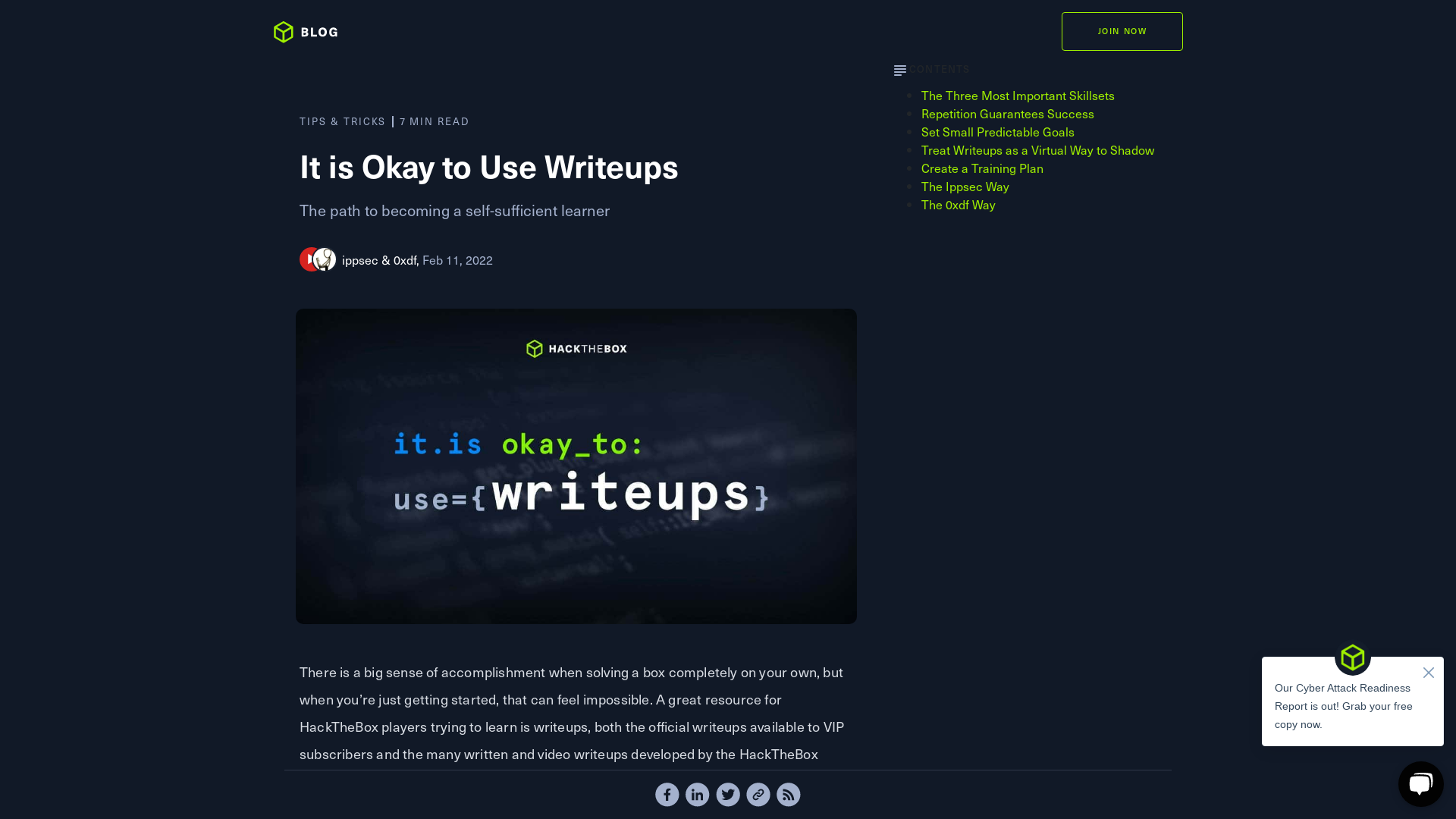 It is Okay to Use Writeups