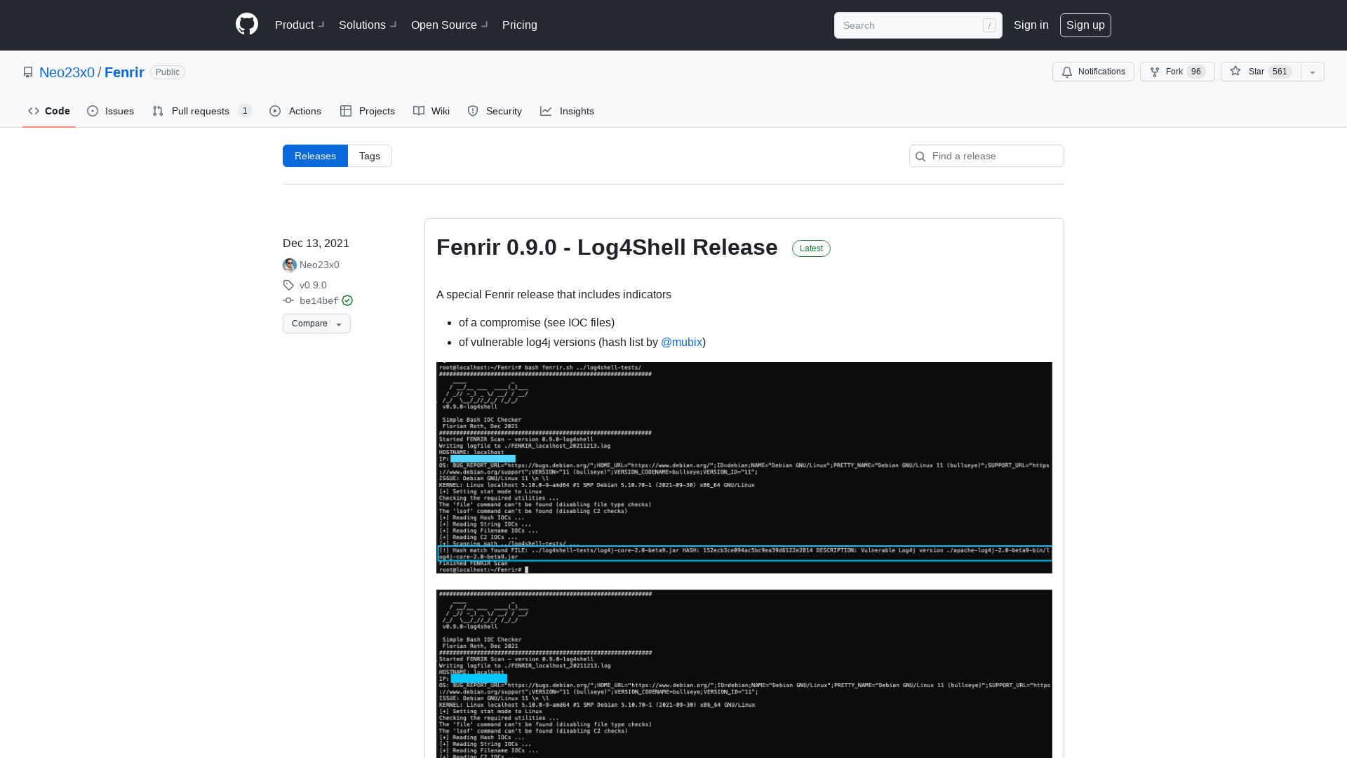 Releases · Neo23x0/Fenrir
