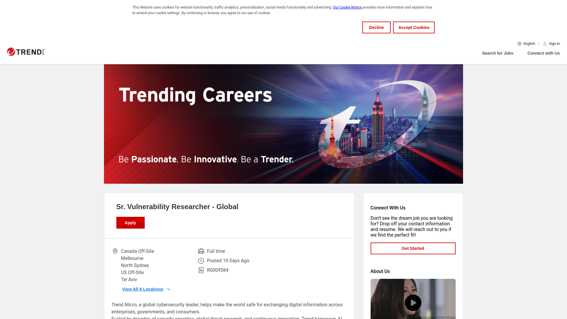 Sr. Vulnerability Researcher - Global