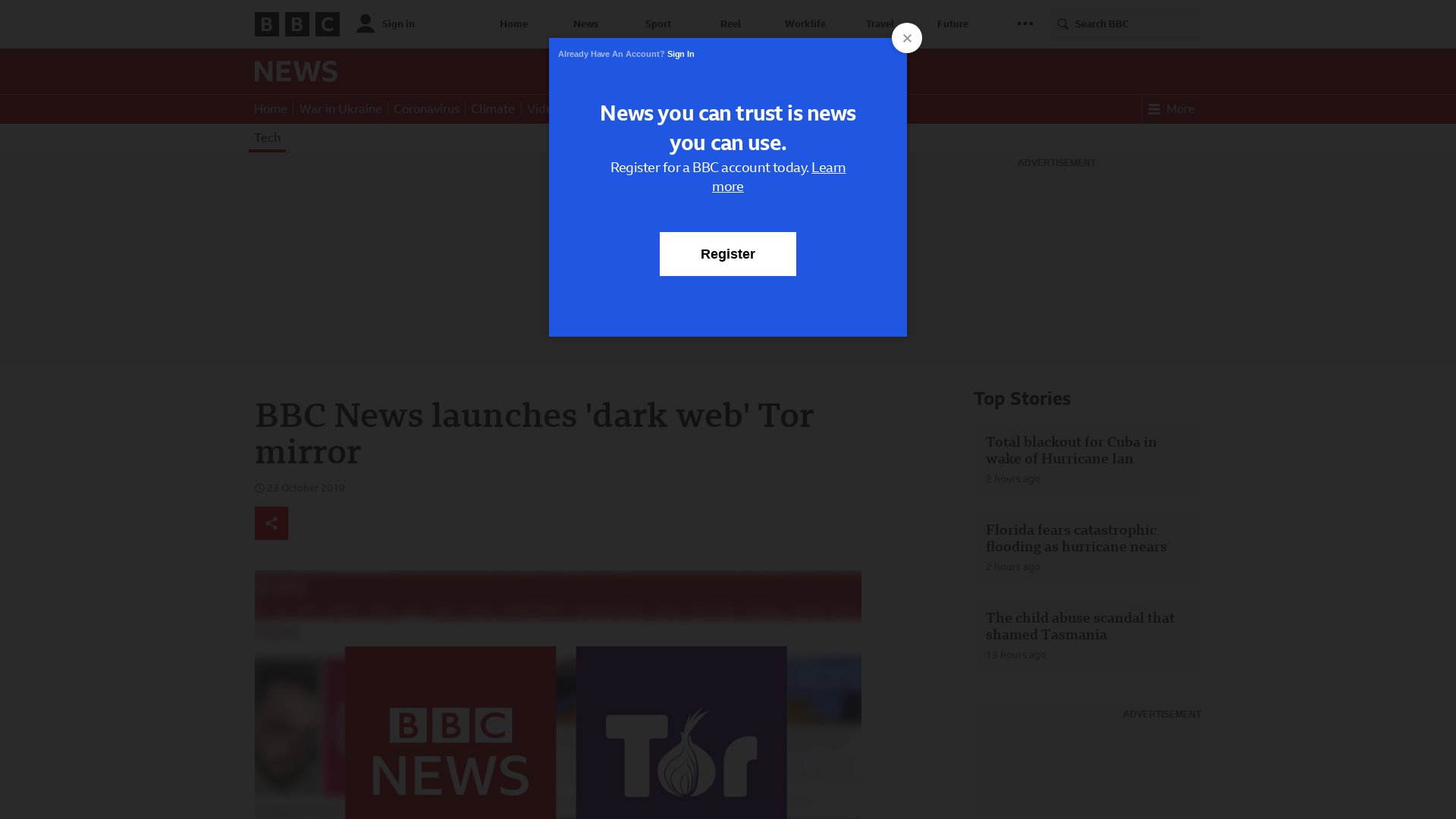 BBC News launches 'dark web' Tor mirror - BBC News