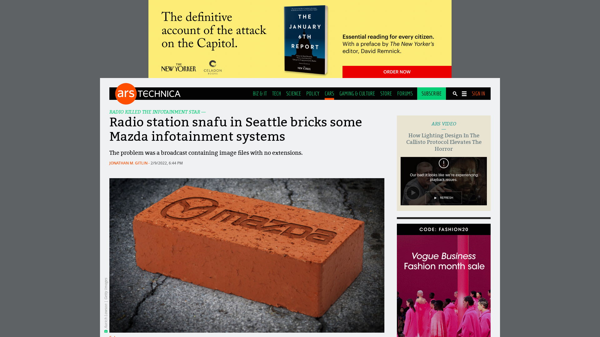 Radio station snafu in Seattle bricks some Mazda infotainment systems | Ars Technica