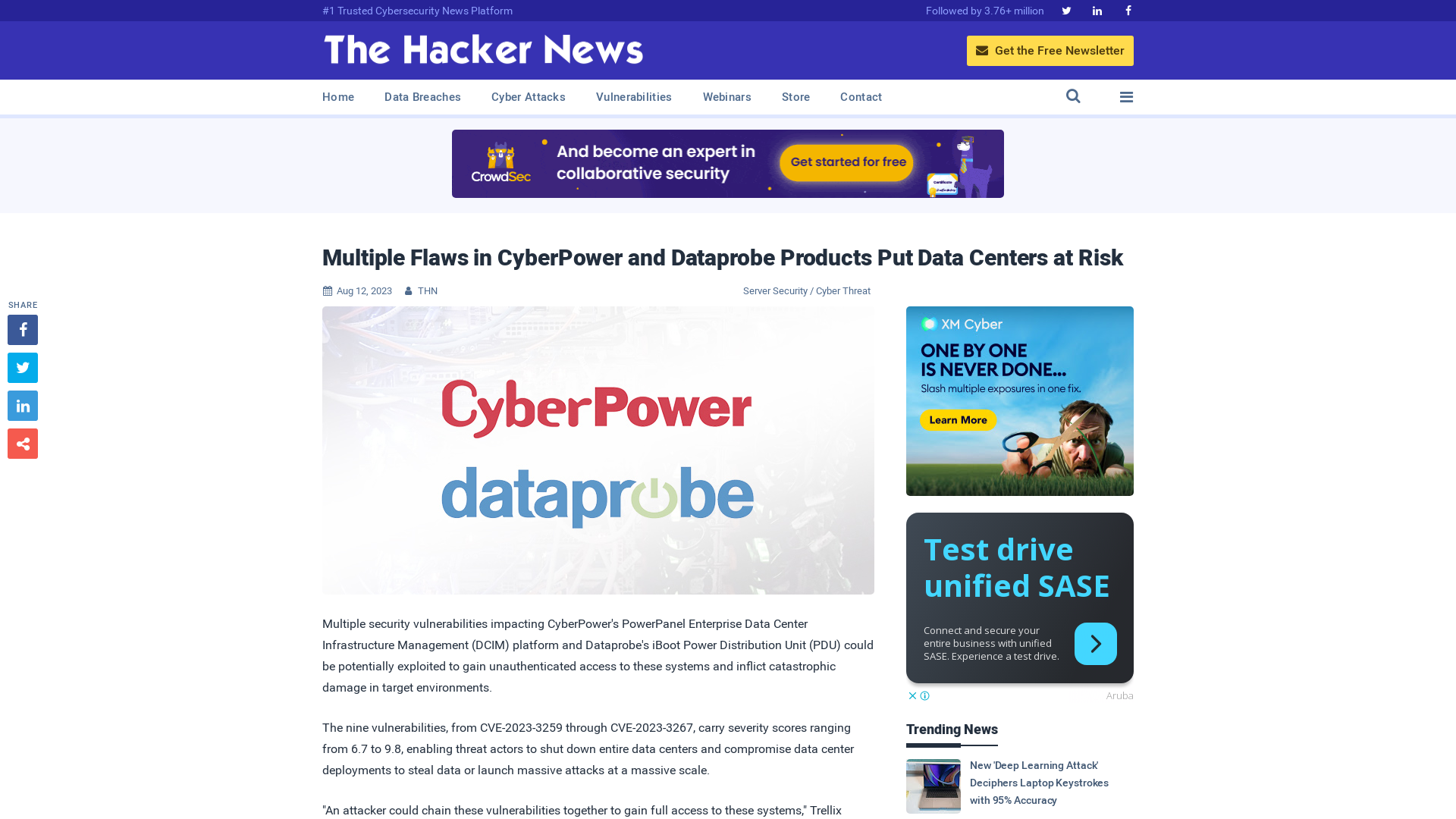 Multiple Flaws in CyberPower and Dataprobe Products Put Data Centers at Risk