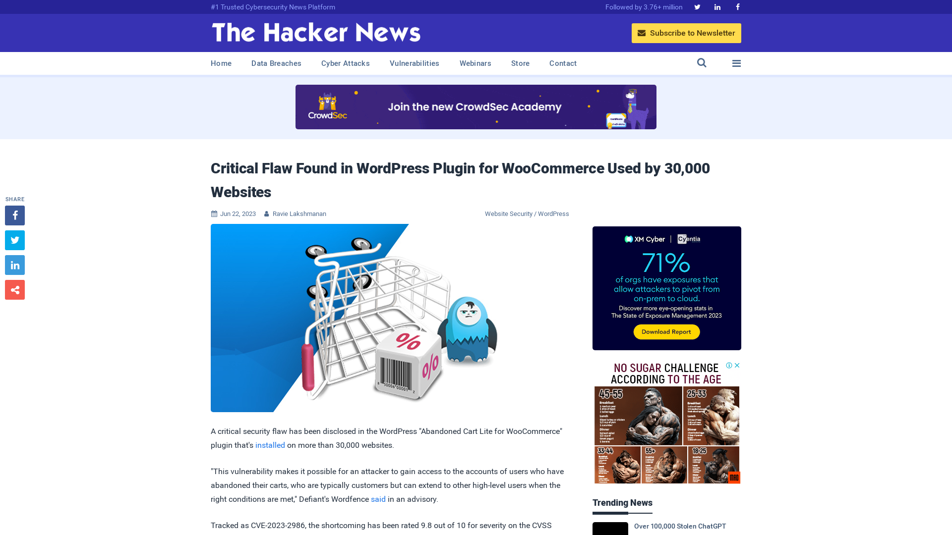 Critical Flaw Found in WordPress Plugin for WooCommerce Used by 30,000 Websites