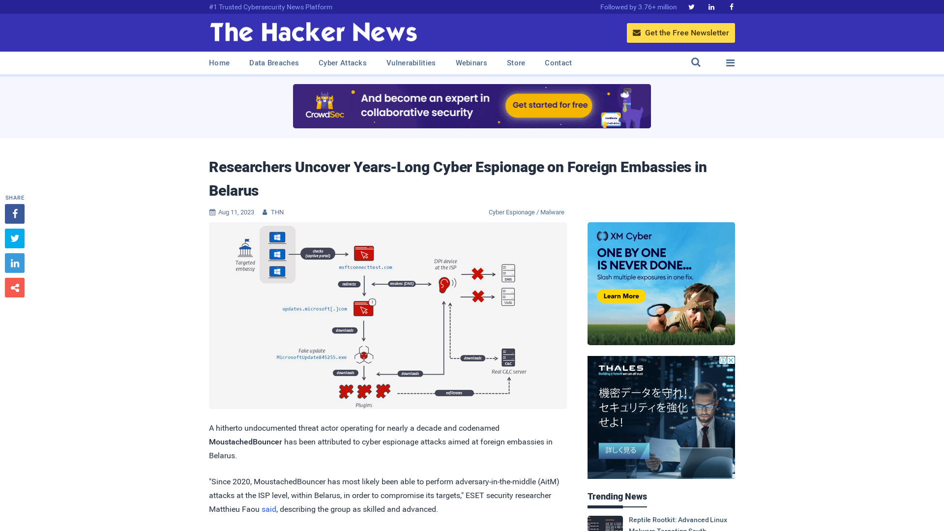 Researchers Uncover Years-Long Cyber Espionage on Foreign Embassies in Belarus